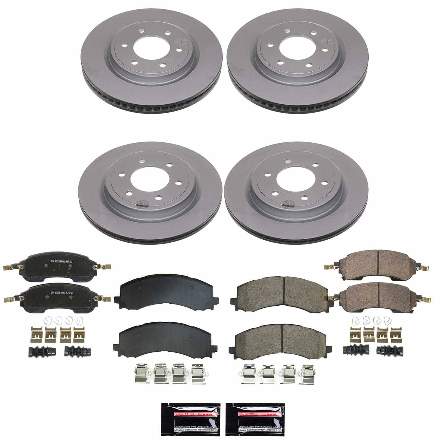 Power Stop - CRK9244 - Front and Rear - Disc Brake Pad and Rotor Kit