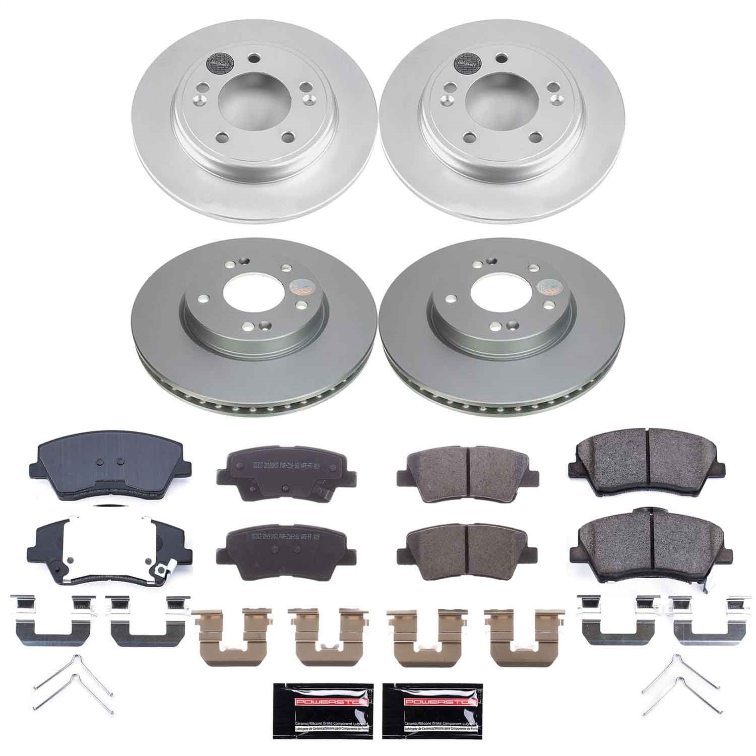 Power Stop - CRK9247 - Front and Rear - Disc Brake Pad and Rotor Kit