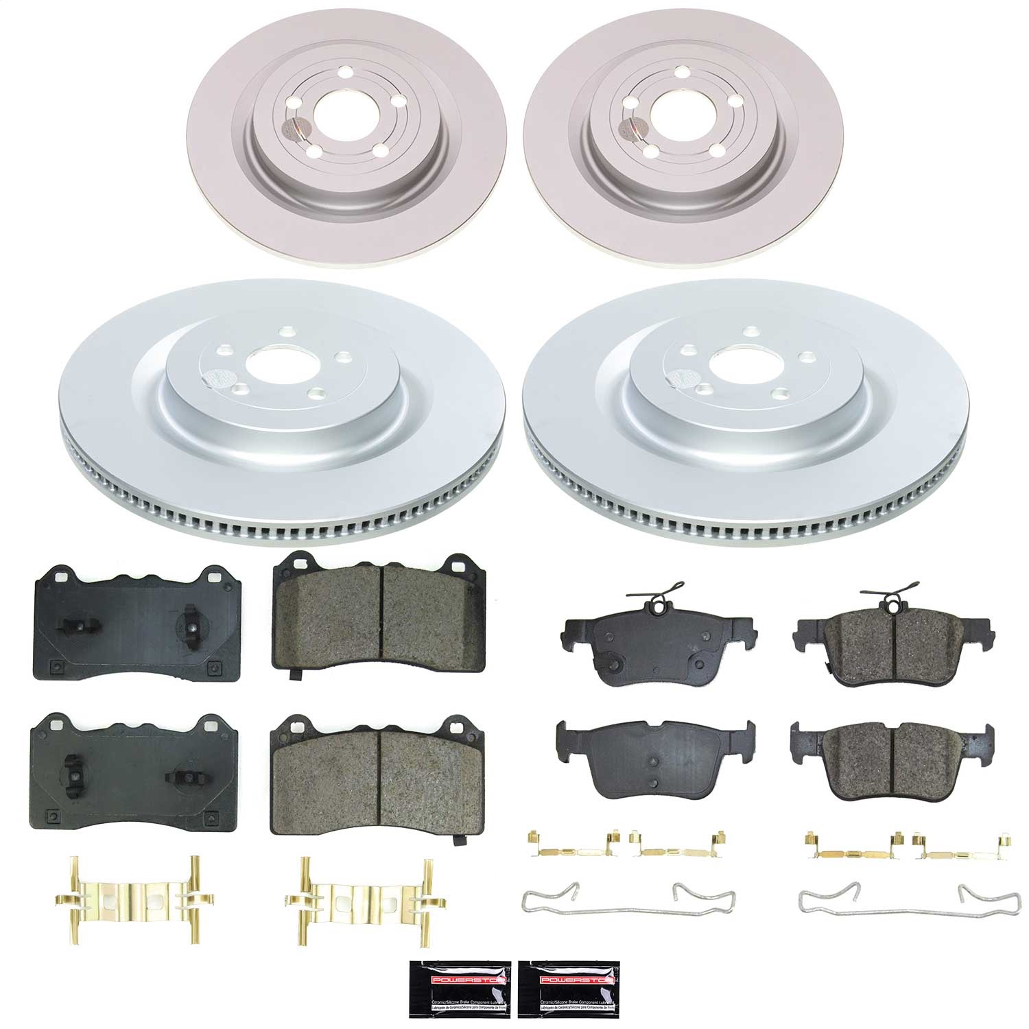 Power Stop - CRK9270 - Front and Rear - Disc Brake Pad and Rotor Kit