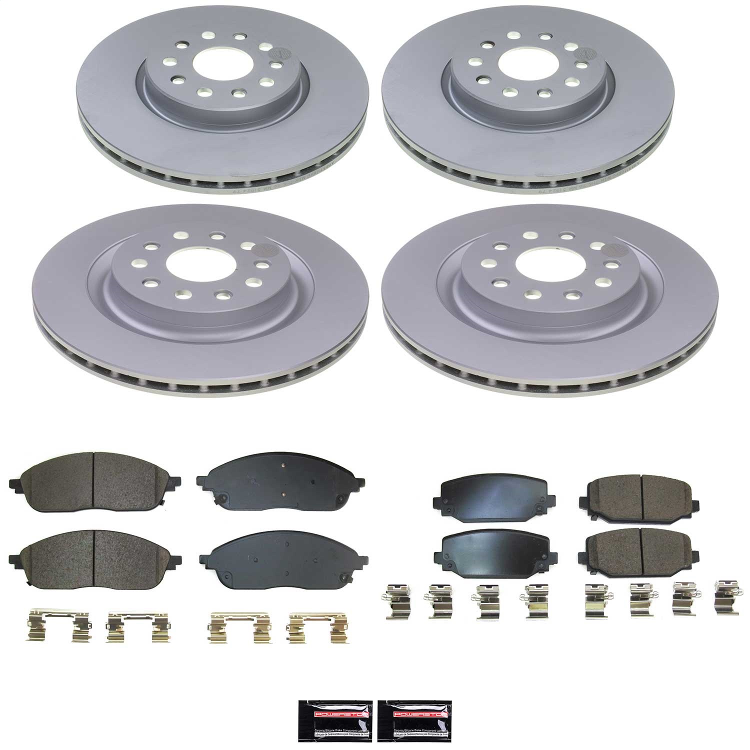 Power Stop - CRK9280 - Front and Rear - Disc Brake Pad and Rotor Kit