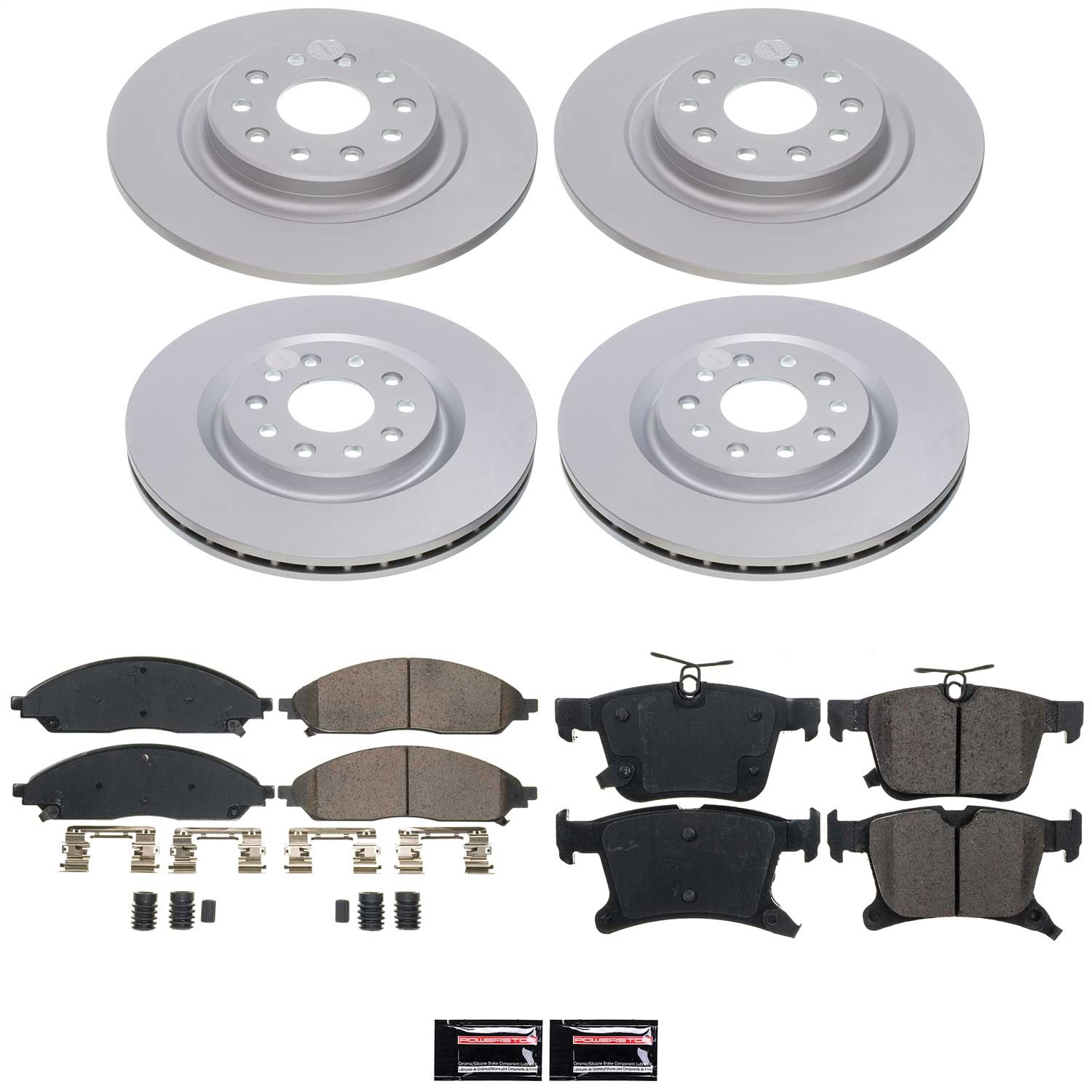 Power Stop - CRK9309 - Front and Rear - Disc Brake Pad and Rotor Kit