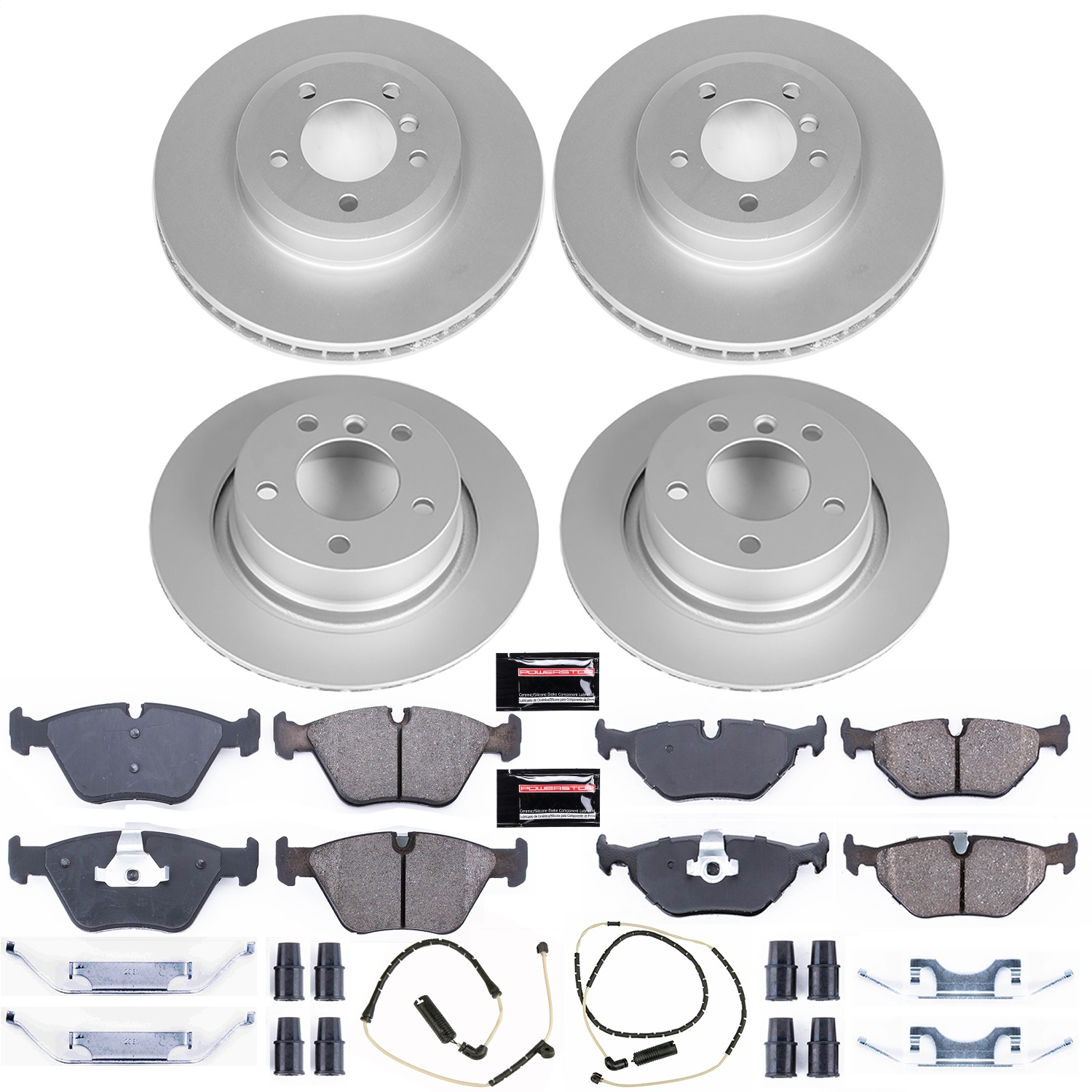 Power Stop - CRK935 - Front and Rear - Disc Brake Pad and Rotor Kit