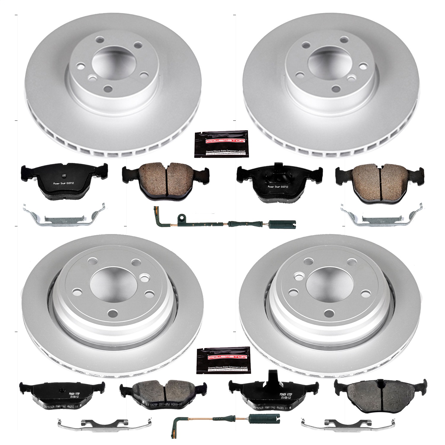 Power Stop - CRK945 - Front and Rear - Disc Brake Pad and Rotor Kit