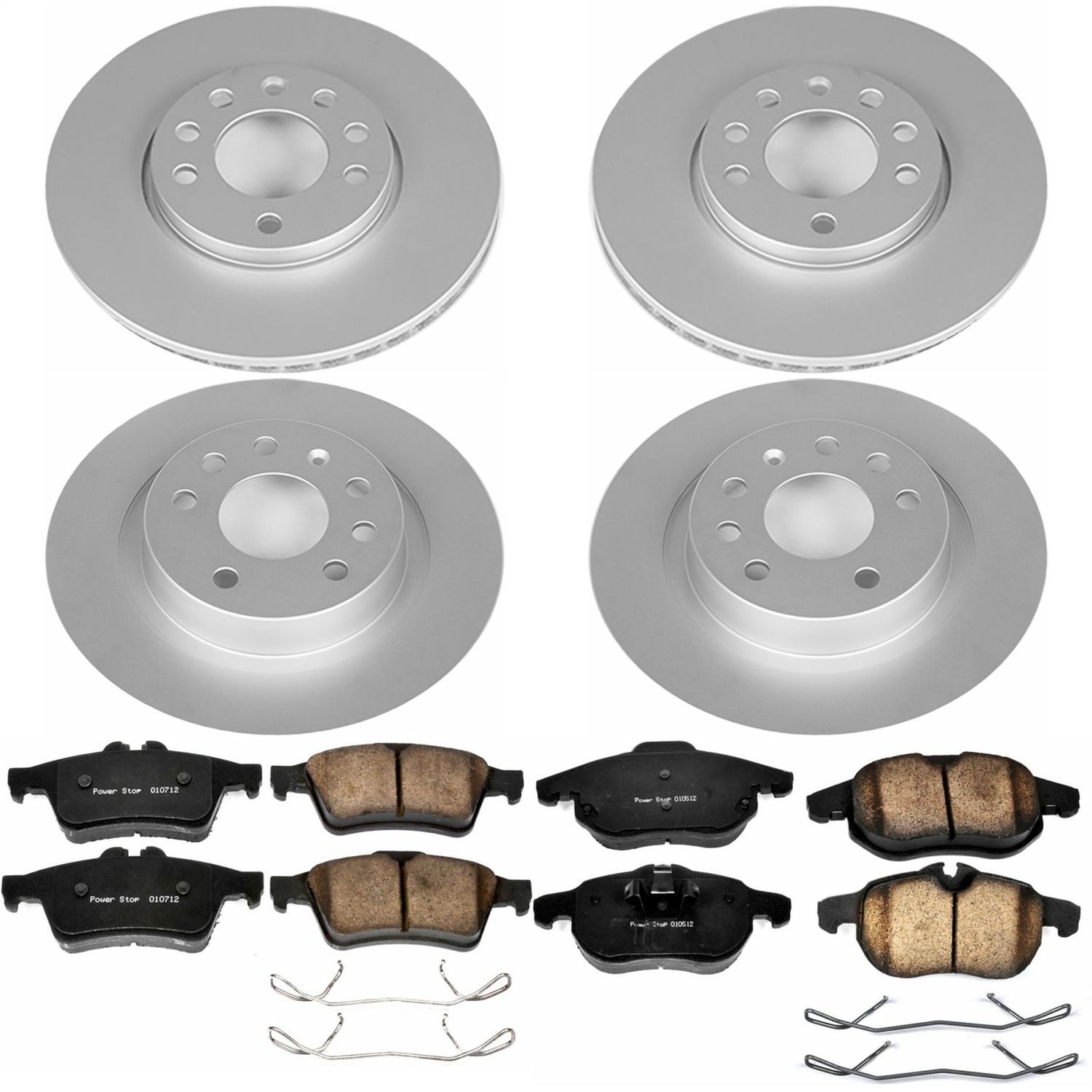 Power Stop - CRK979 - Front and Rear - Disc Brake Pad and Rotor Kit