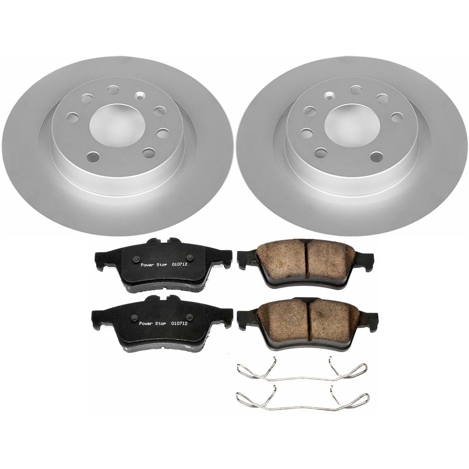 Power Stop - CRK981 - Rear - Disc Brake Pad and Rotor Kit