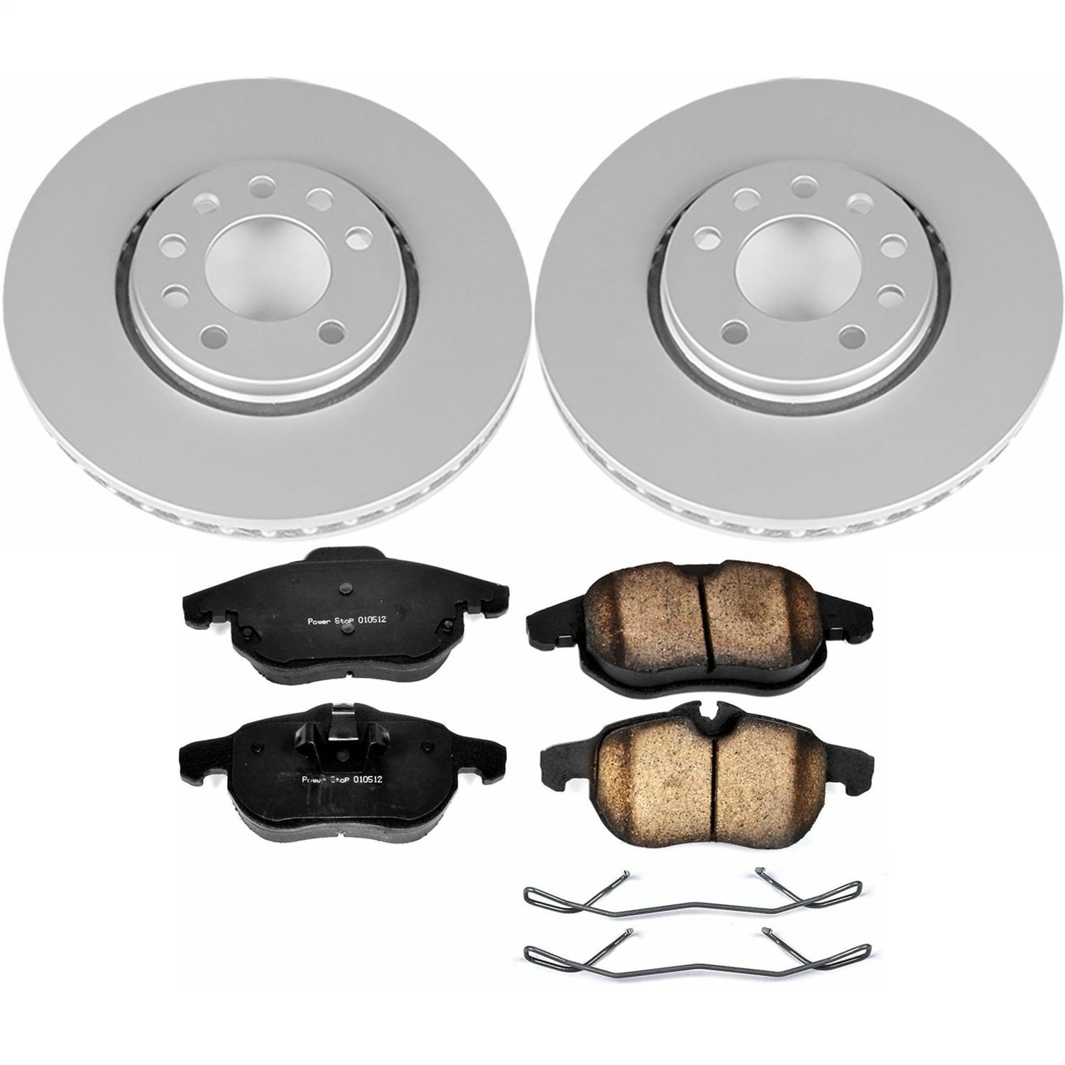 Power Stop - CRK985 - Front - Disc Brake Pad and Rotor Kit