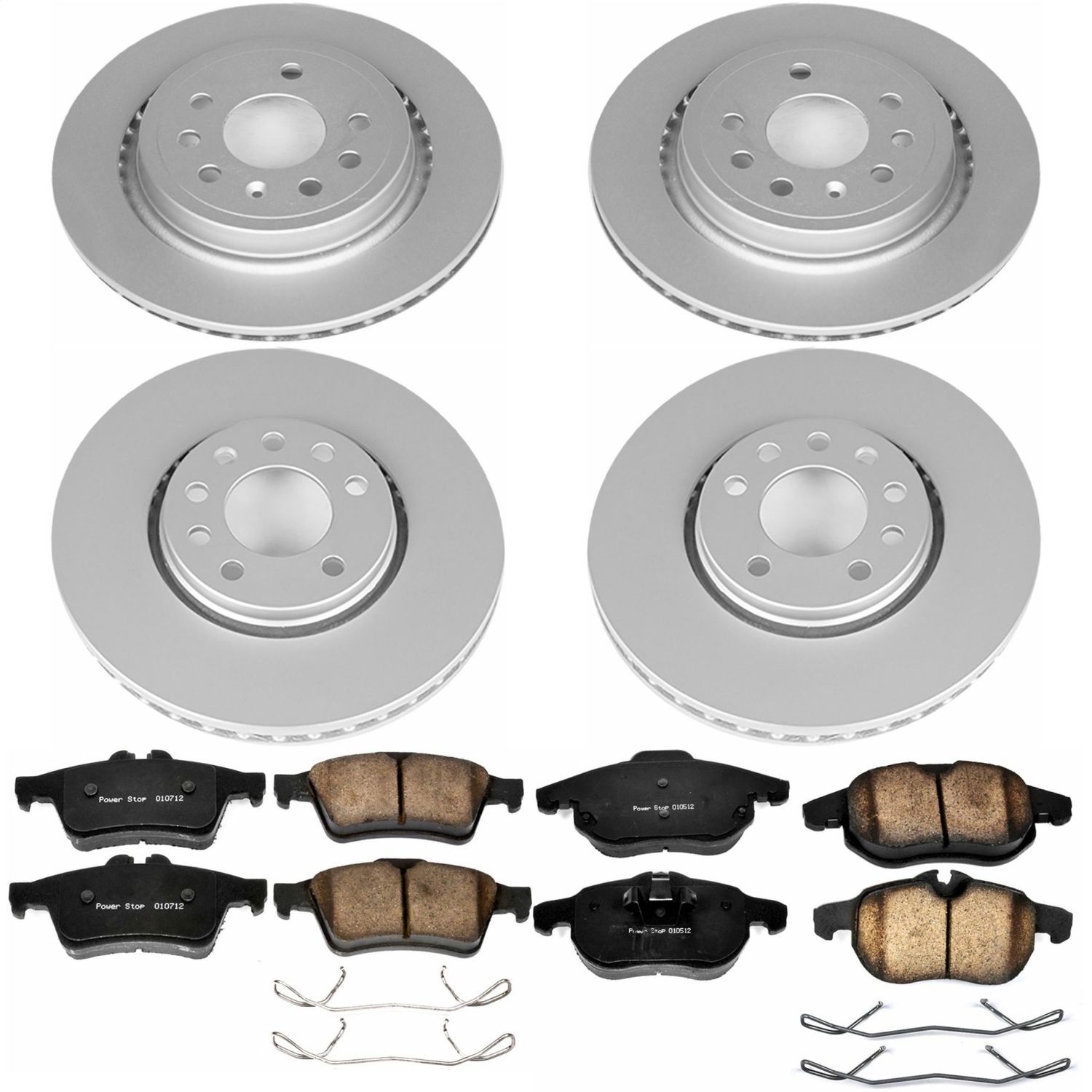 Power Stop - CRK986 - Front and Rear - Disc Brake Pad and Rotor Kit
