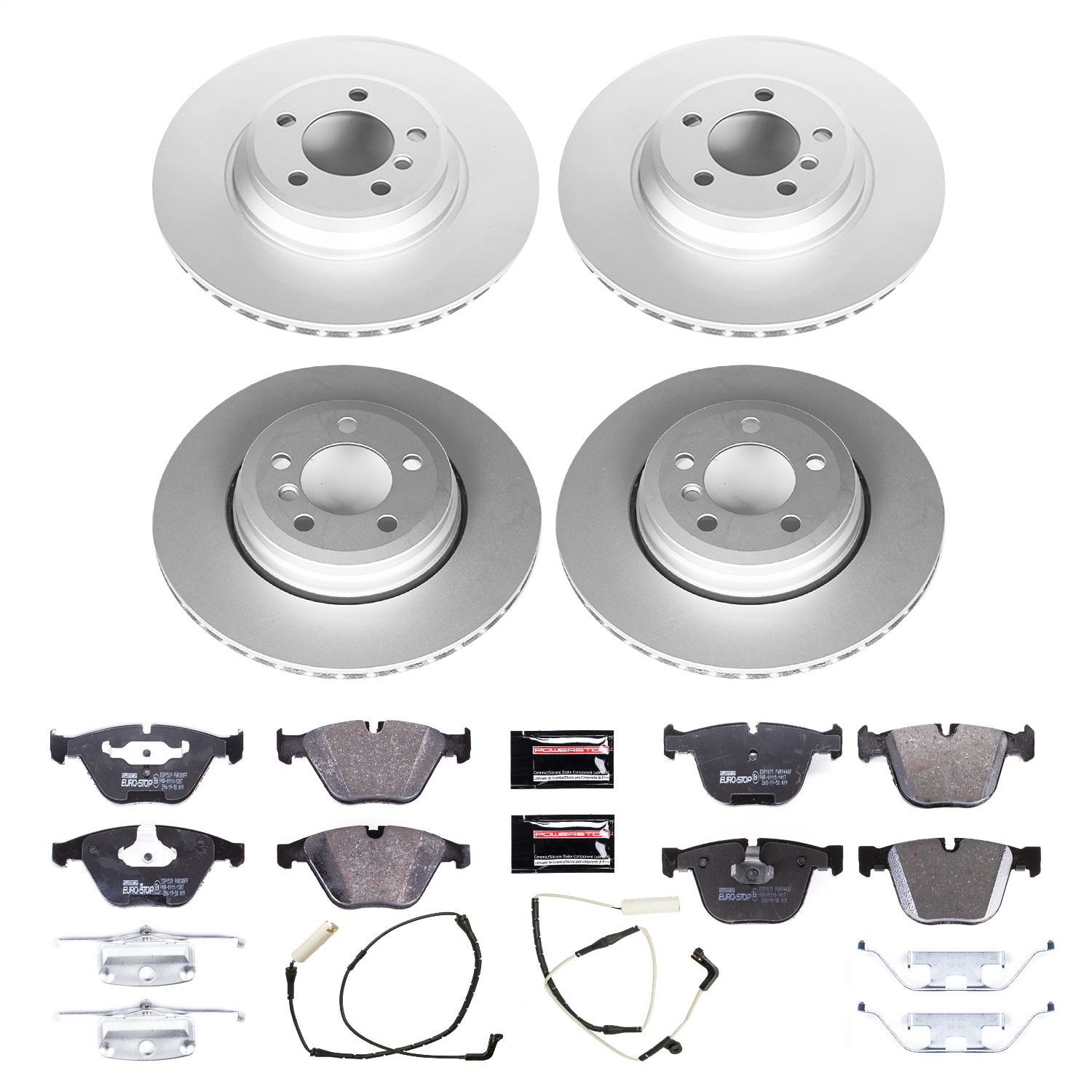 Power Stop - ESK2056 - Front and Rear - Disc Brake Pad and Rotor Kit