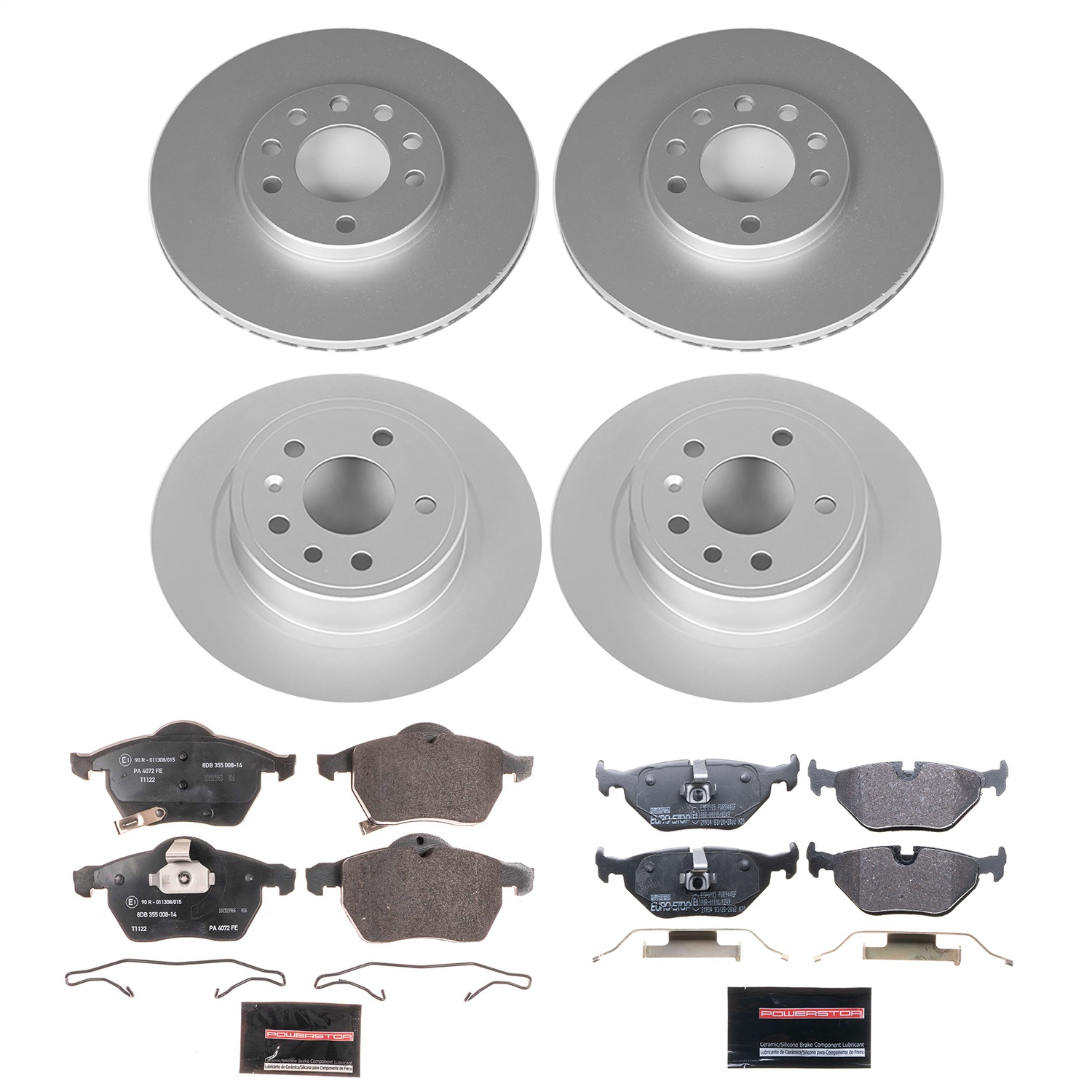 Power Stop - ESK2808 - Front and Rear - Disc Brake Pad and Rotor Kit