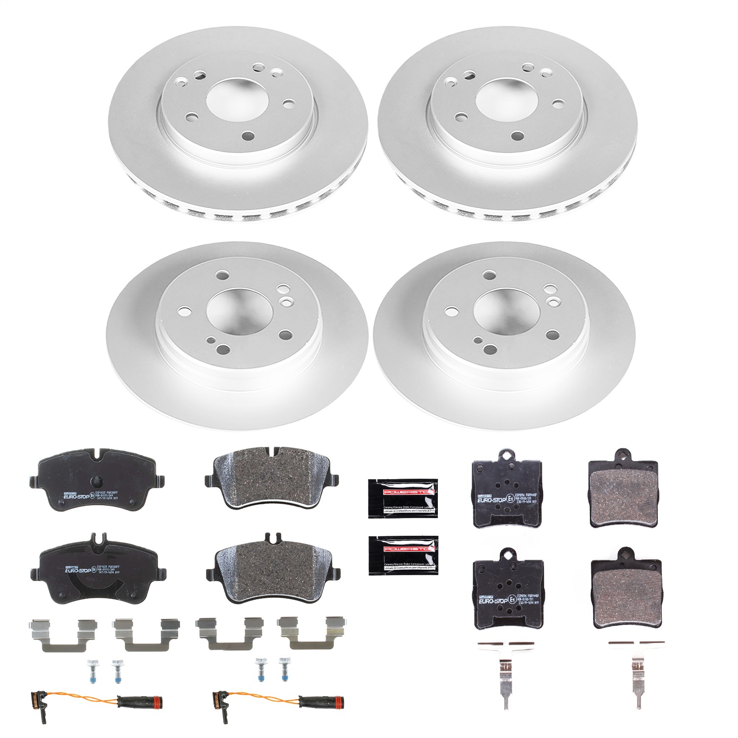 Power Stop - ESK2812 - Front and Rear - Disc Brake Pad and Rotor Kit