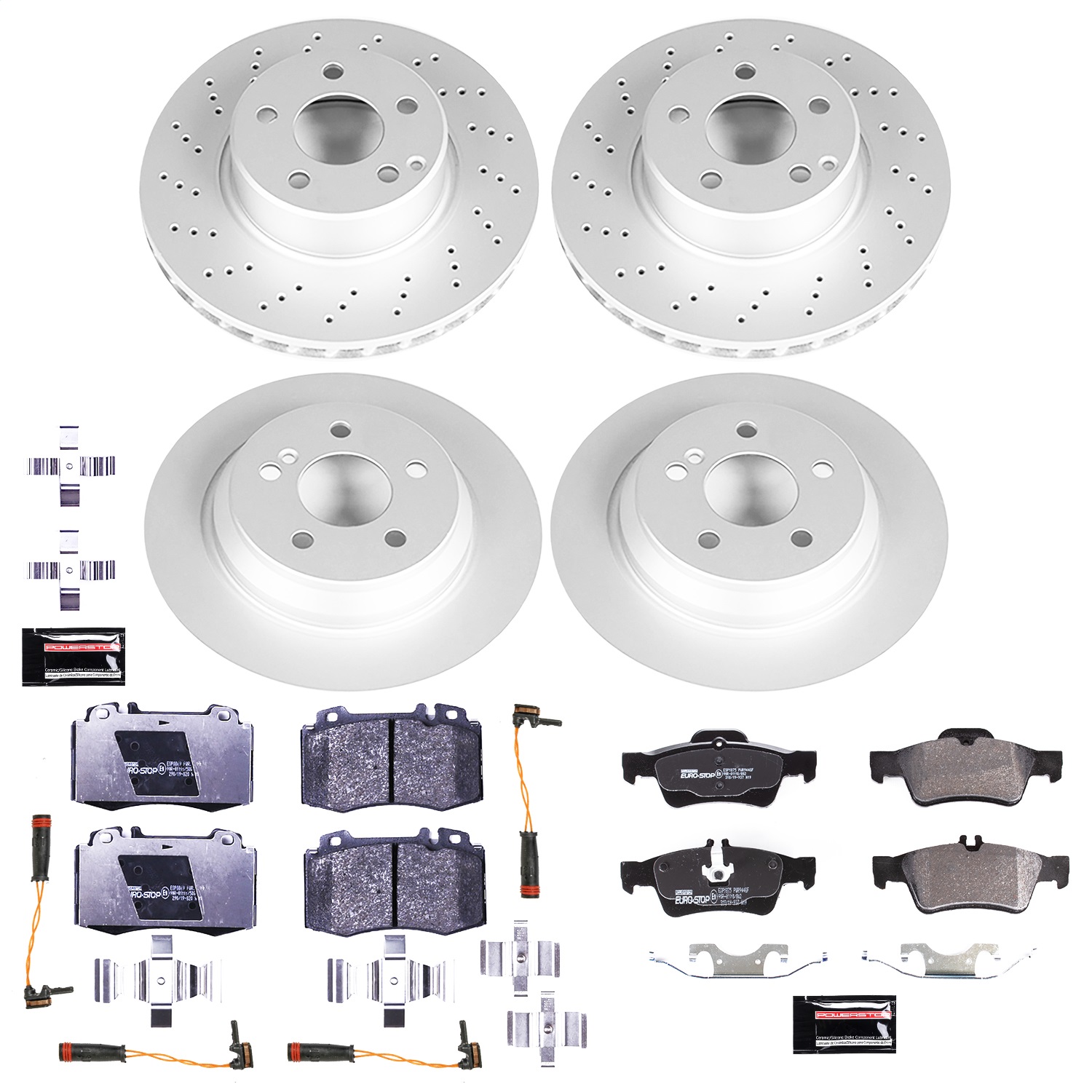Power Stop - ESK2817 - Front and Rear - Disc Brake Pad and Rotor Kit
