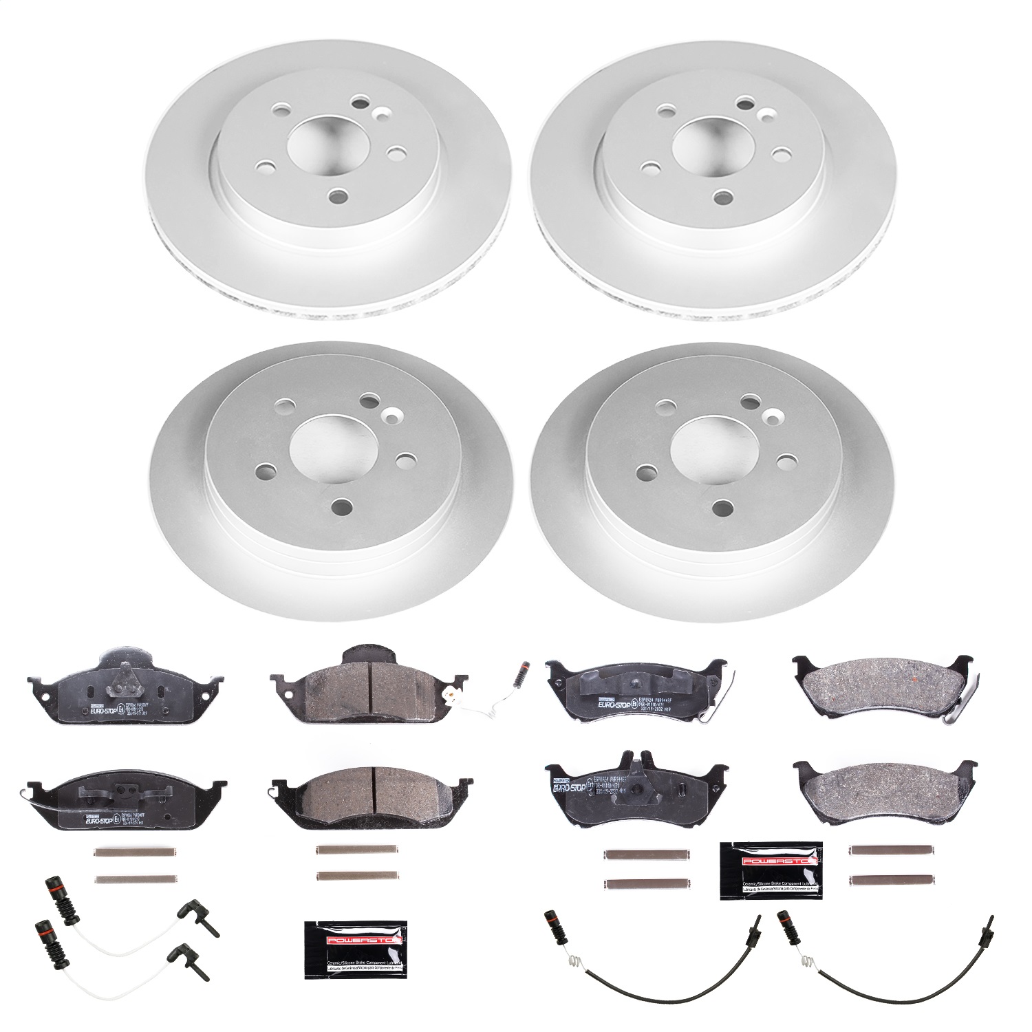 Power Stop - ESK2833 - Front and Rear - Disc Brake Pad and Rotor Kit