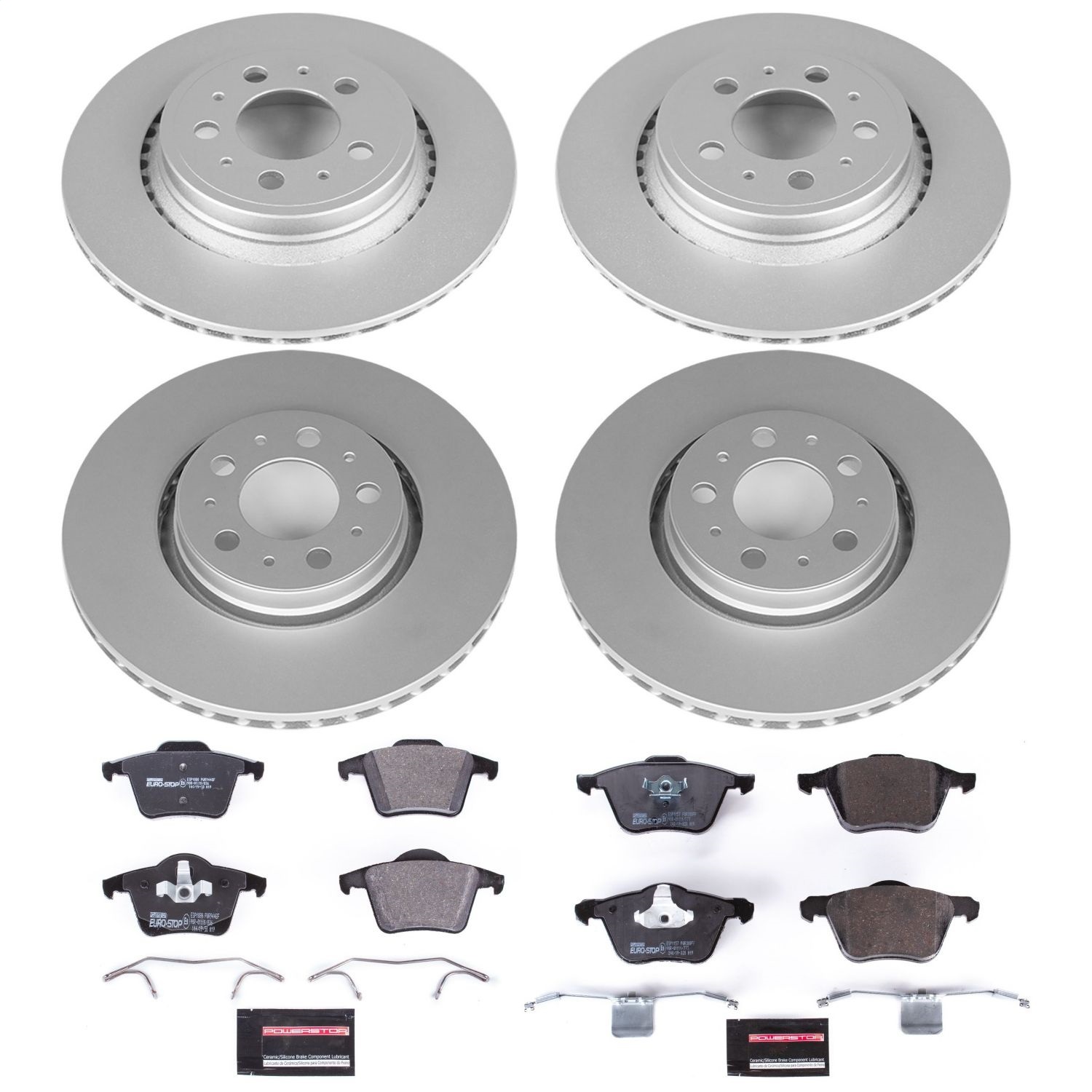 Power Stop - ESK2835 - Front and Rear - Disc Brake Pad and Rotor Kit