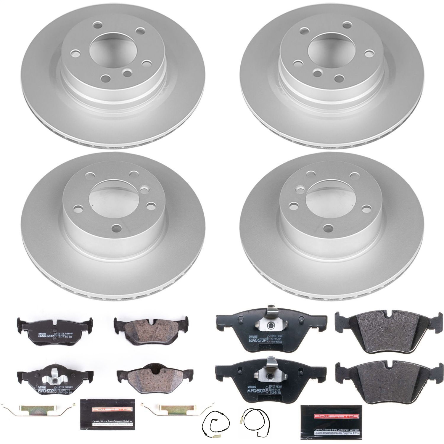 Power Stop - ESK2890 - Front and Rear - Disc Brake Pad and Rotor Kit