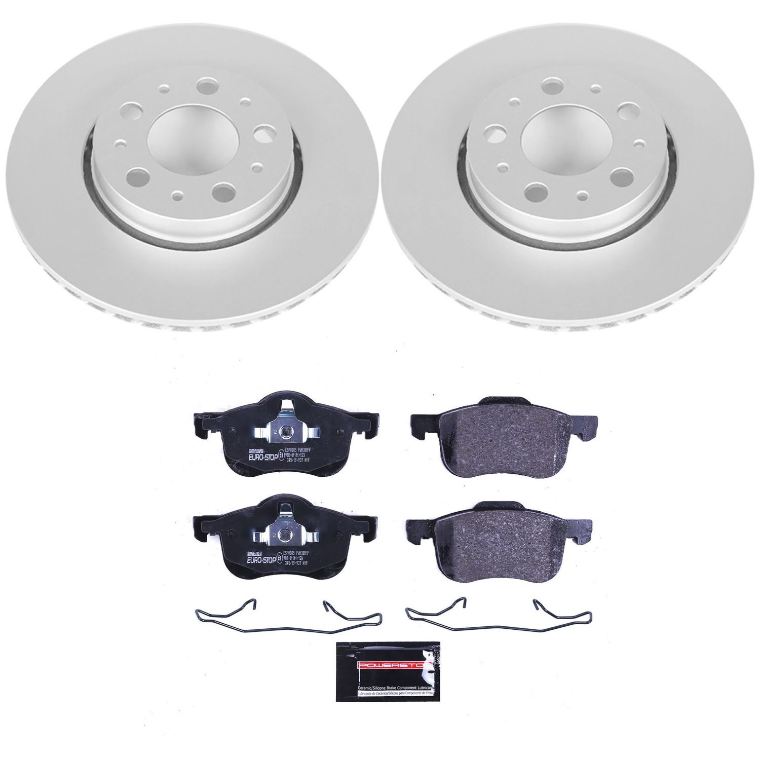 Power Stop - ESK3004 - Front - Disc Brake Pad and Rotor Kit