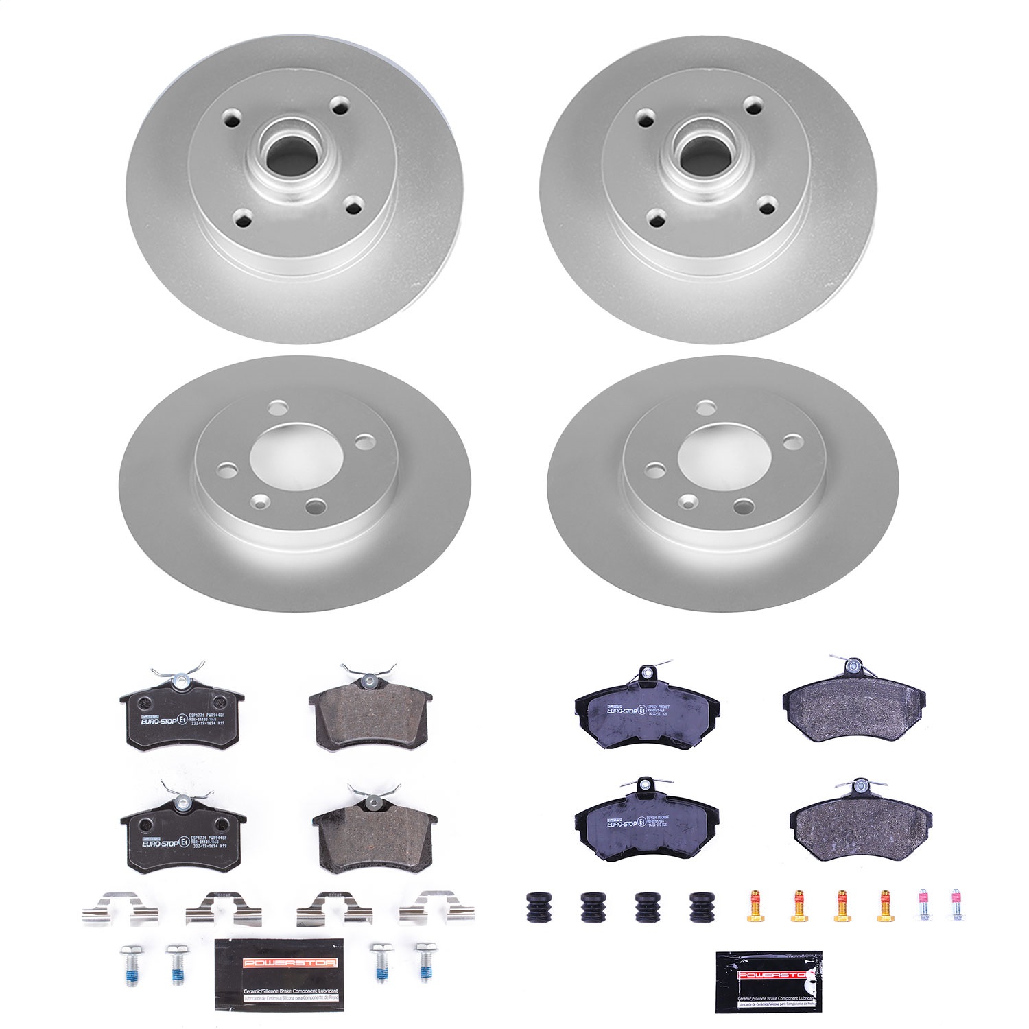 Power Stop - ESK375 - Front and Rear - Disc Brake Pad and Rotor Kit