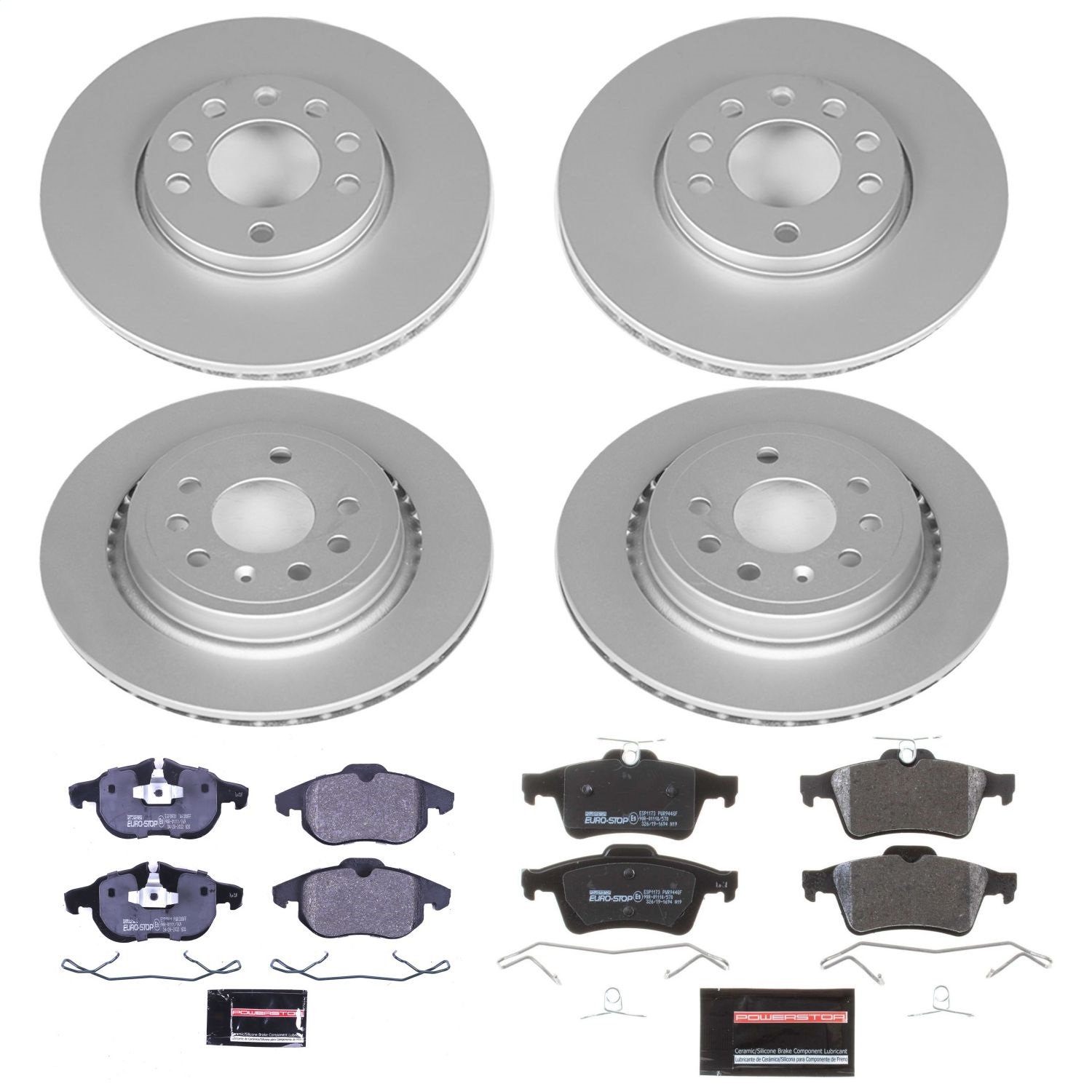 Power Stop - ESK4054 - Front and Rear - Disc Brake Pad and Rotor Kit