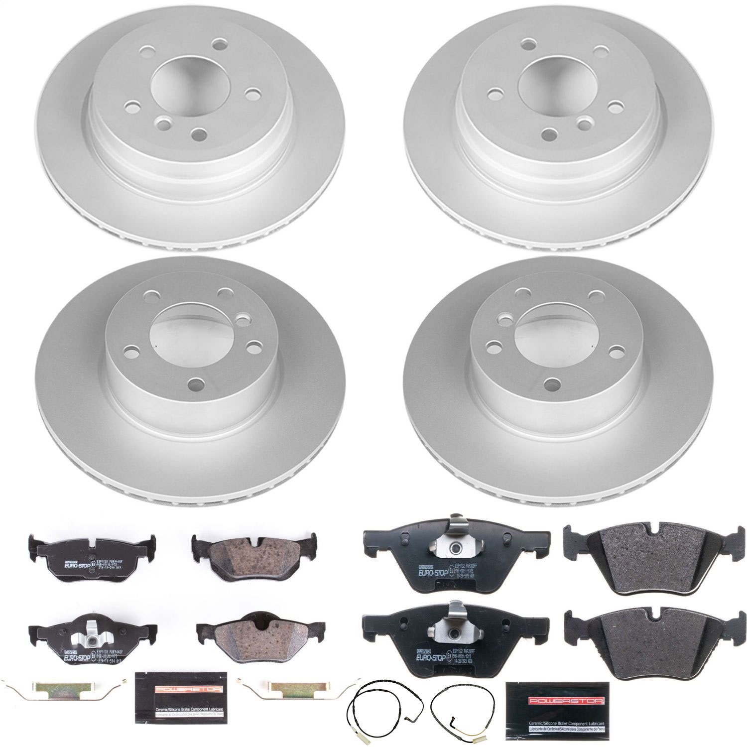 Power Stop - ESK4102 - Front and Rear - Disc Brake Pad and Rotor Kit