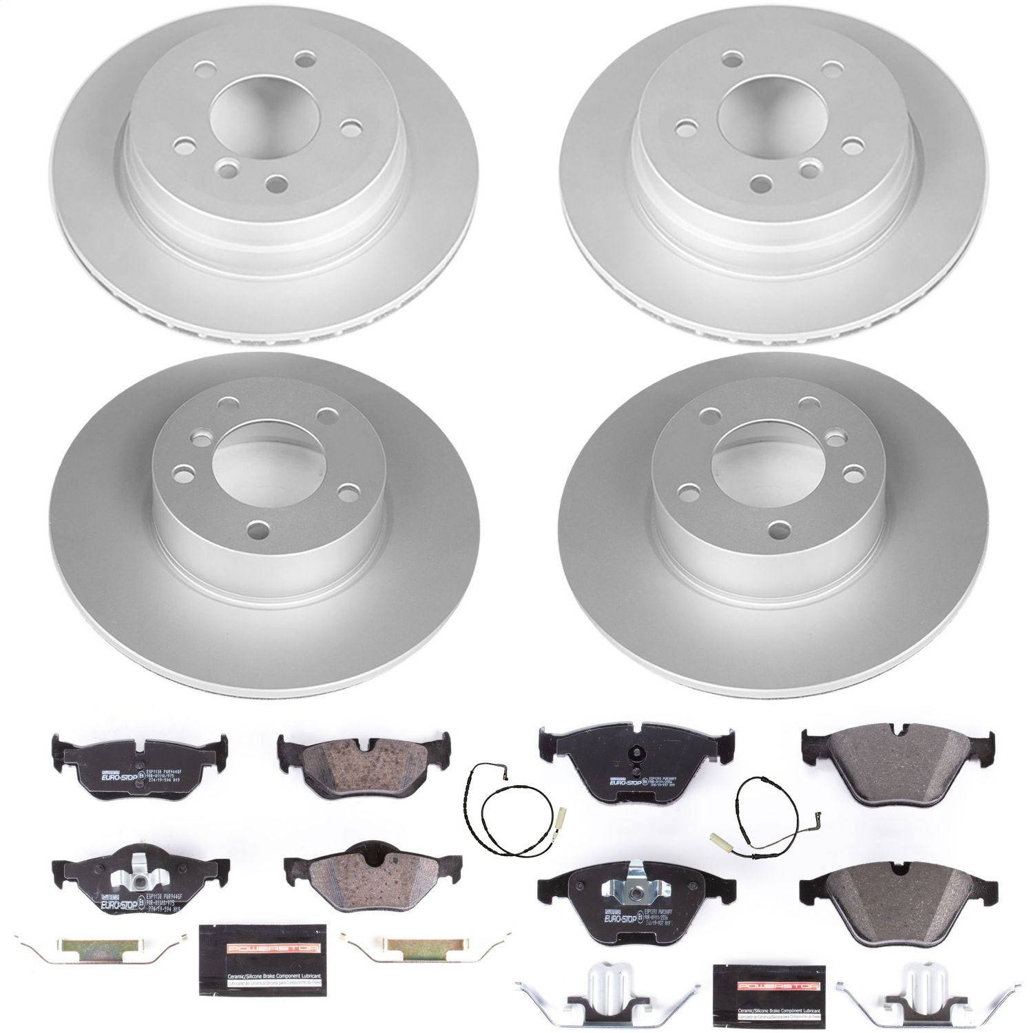 Power Stop - ESK4104 - Front and Rear - Disc Brake Pad and Rotor Kit