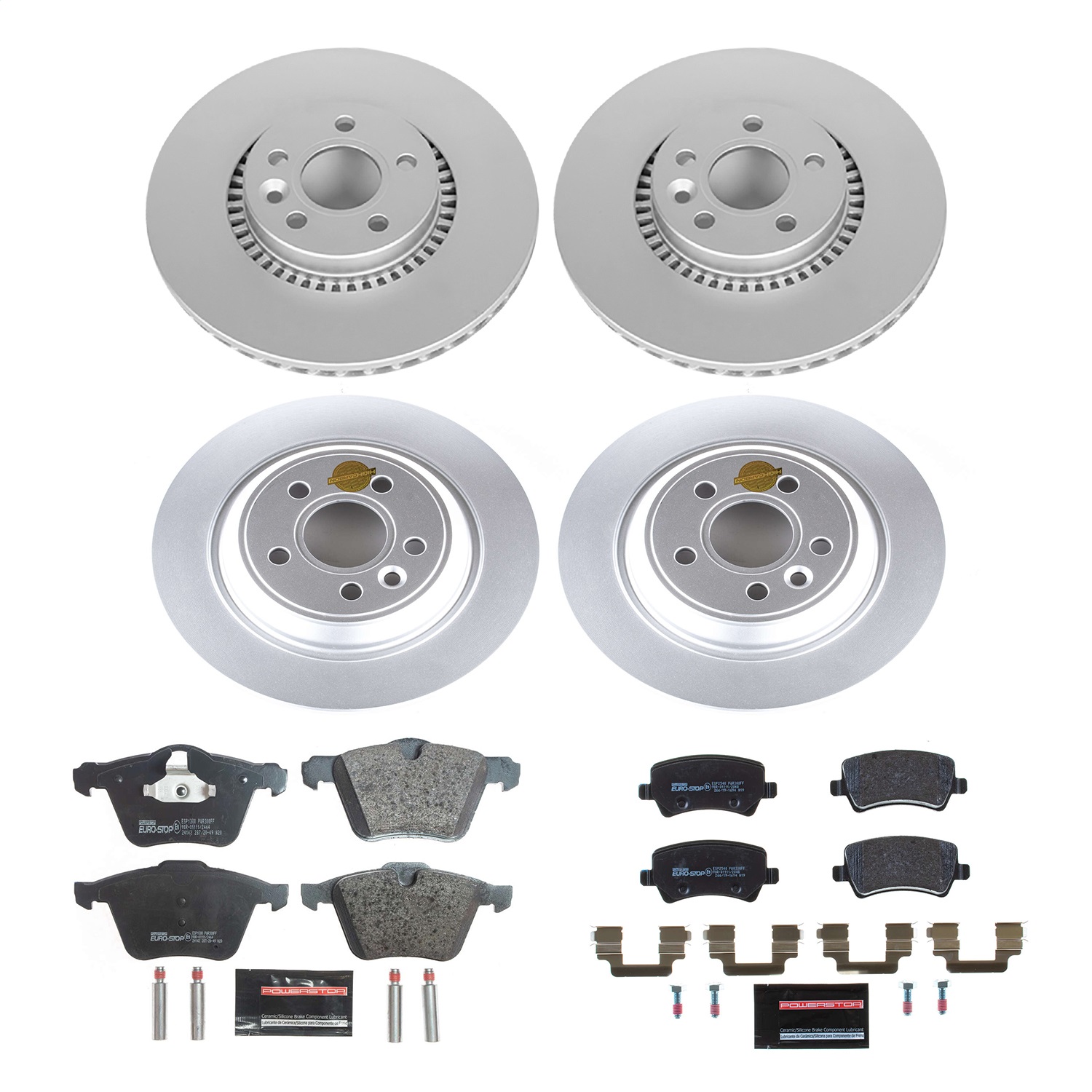 Power Stop - ESK4121 - Front and Rear - Disc Brake Pad and Rotor Kit