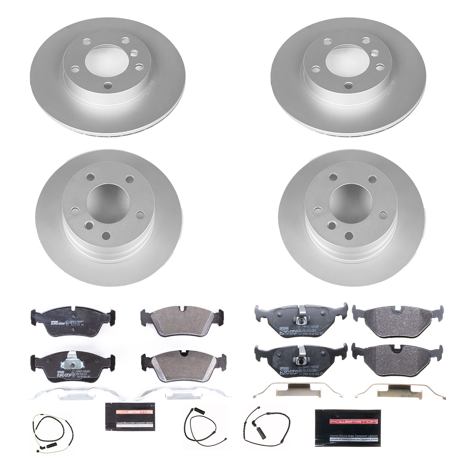 Power Stop - ESK4371 - Front and Rear - Disc Brake Pad and Rotor Kit