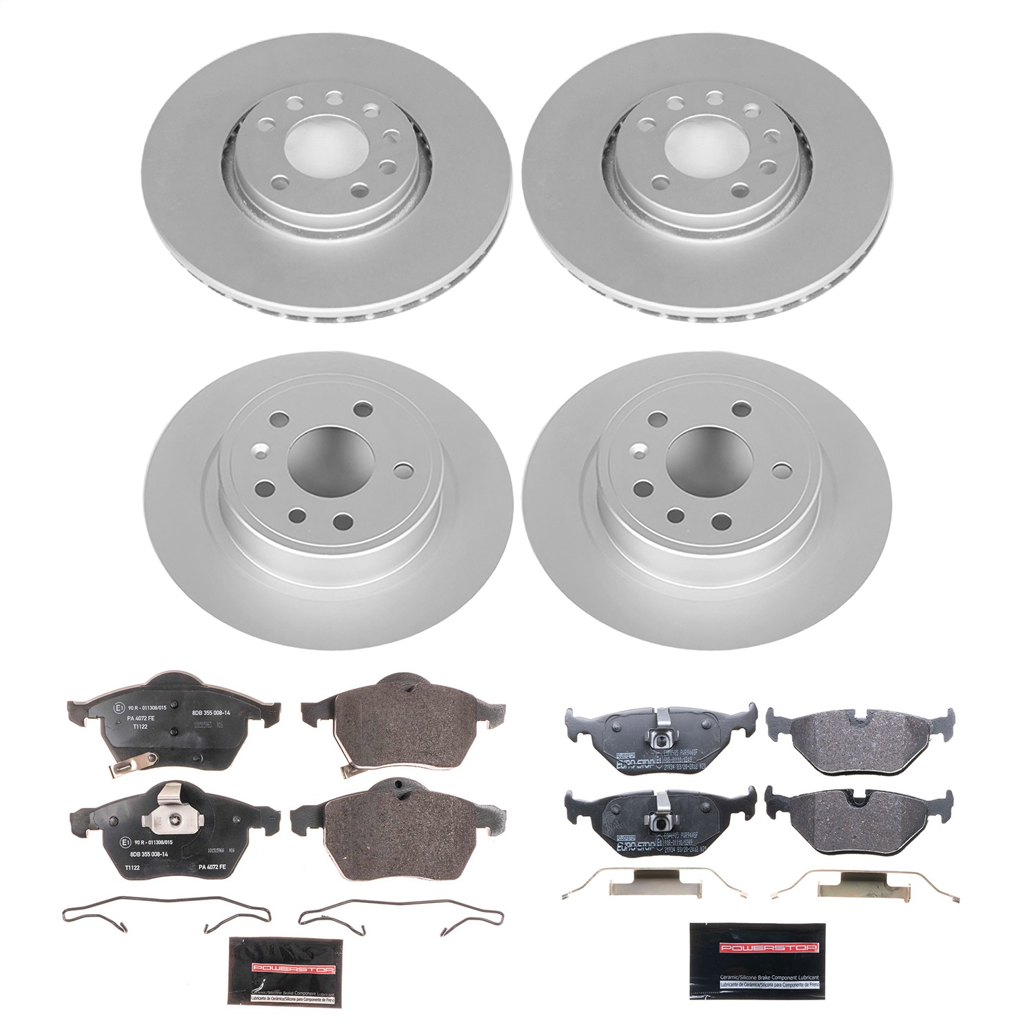 Power Stop - ESK4372 - Front and Rear - Disc Brake Pad and Rotor Kit