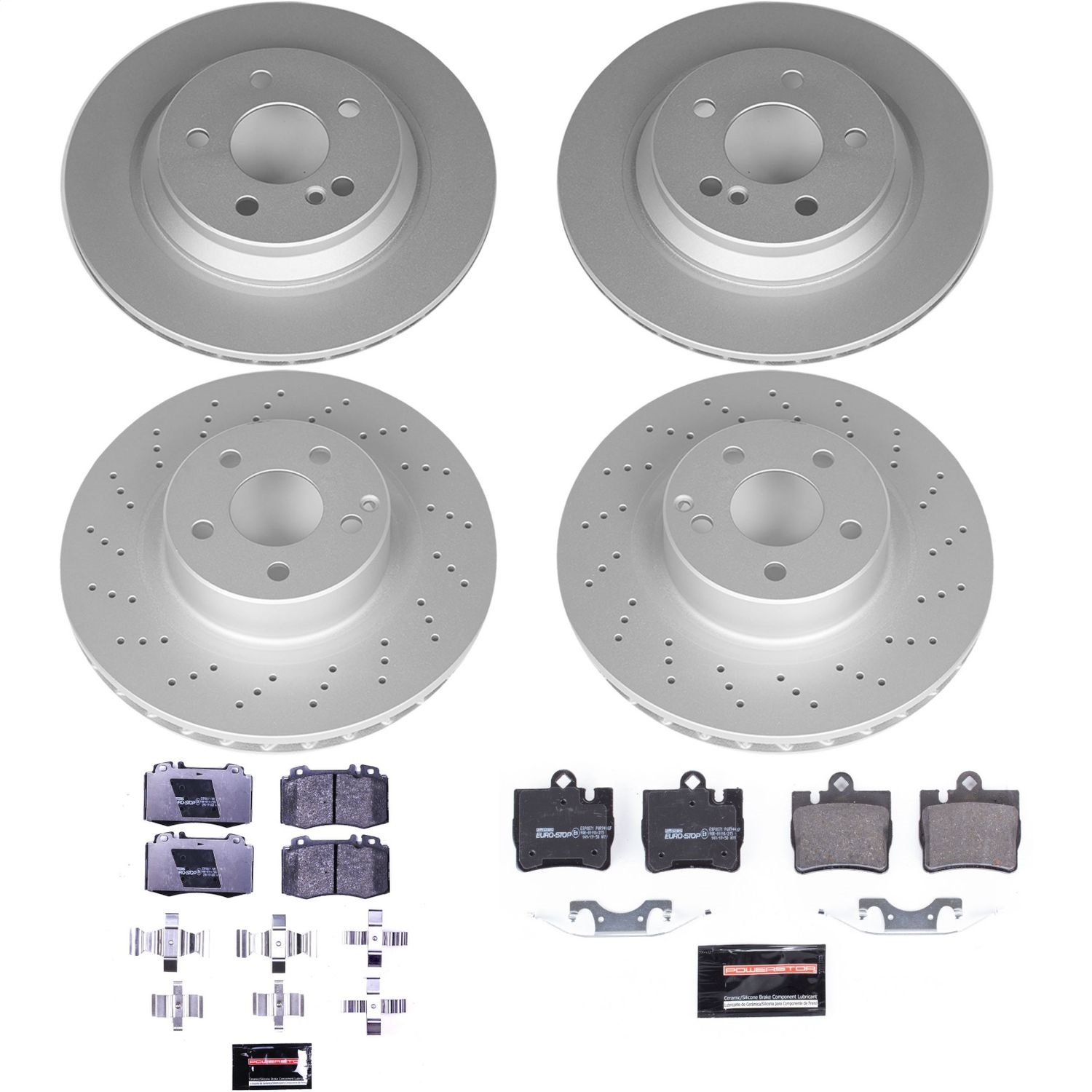 Power Stop - ESK4455 - Front and Rear - Disc Brake Pad and Rotor Kit