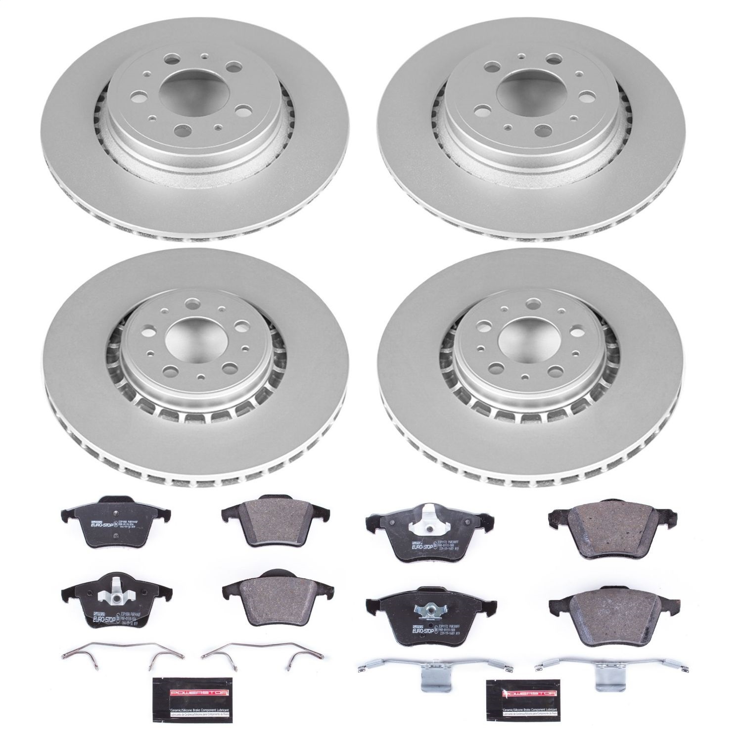 Power Stop - ESK4502 - Front and Rear - Disc Brake Pad and Rotor Kit