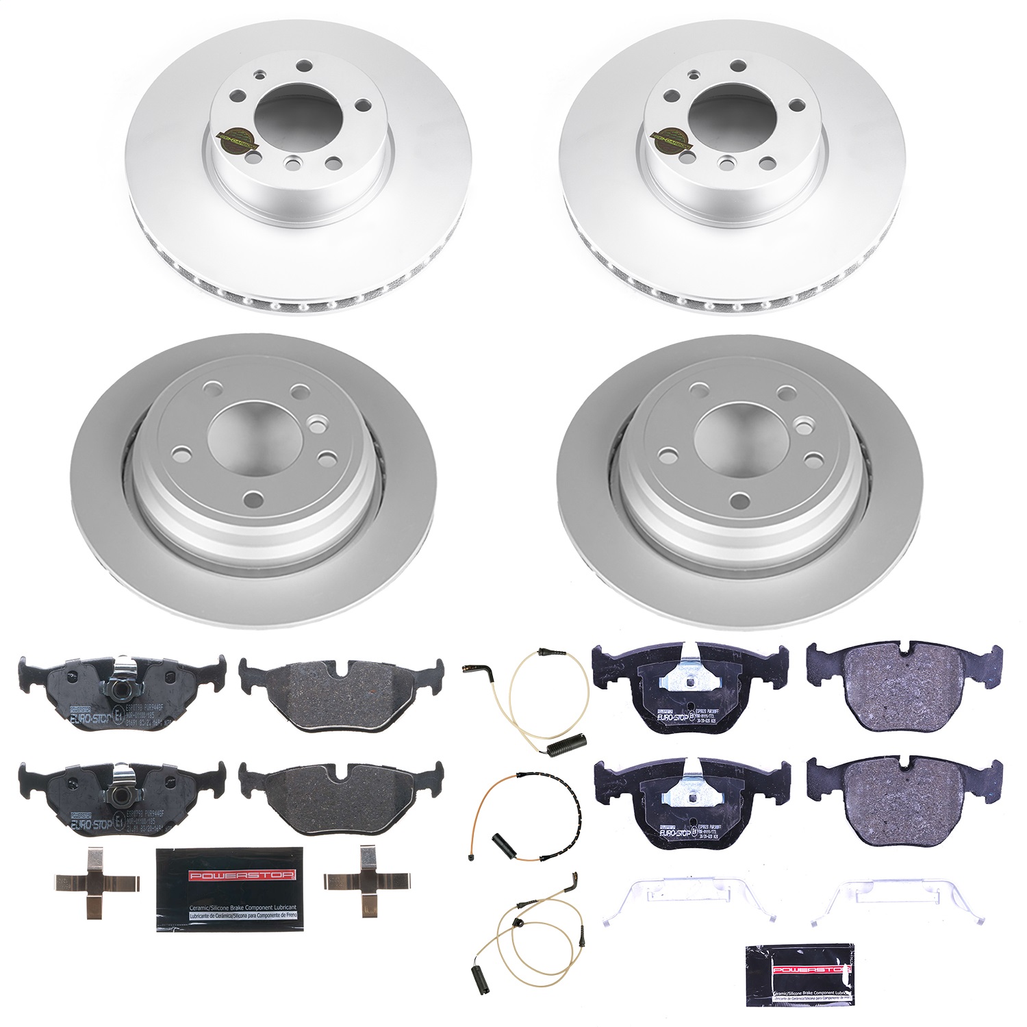 Power Stop - ESK505 - Front and Rear - Disc Brake Pad and Rotor Kit