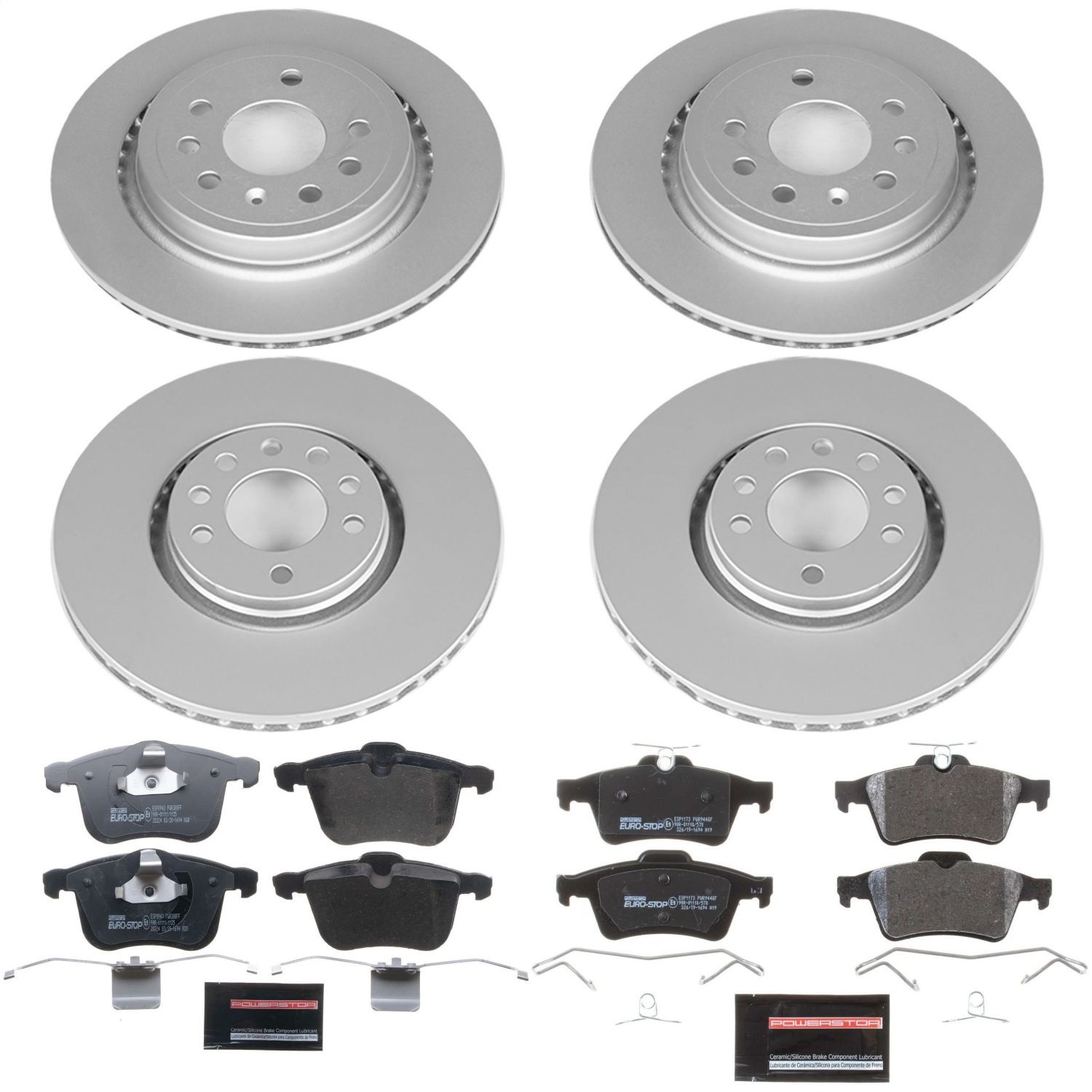 Power Stop - ESK5348 - Front and Rear - Disc Brake Pad and Rotor Kit