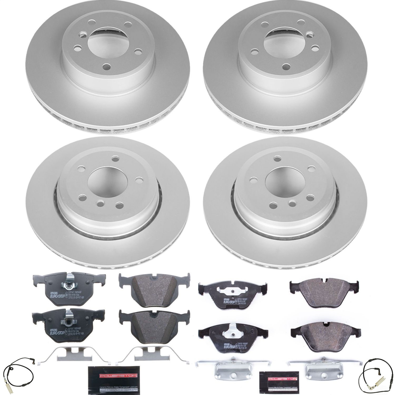 Power Stop - ESK5360 - Front and Rear - Disc Brake Pad and Rotor Kit
