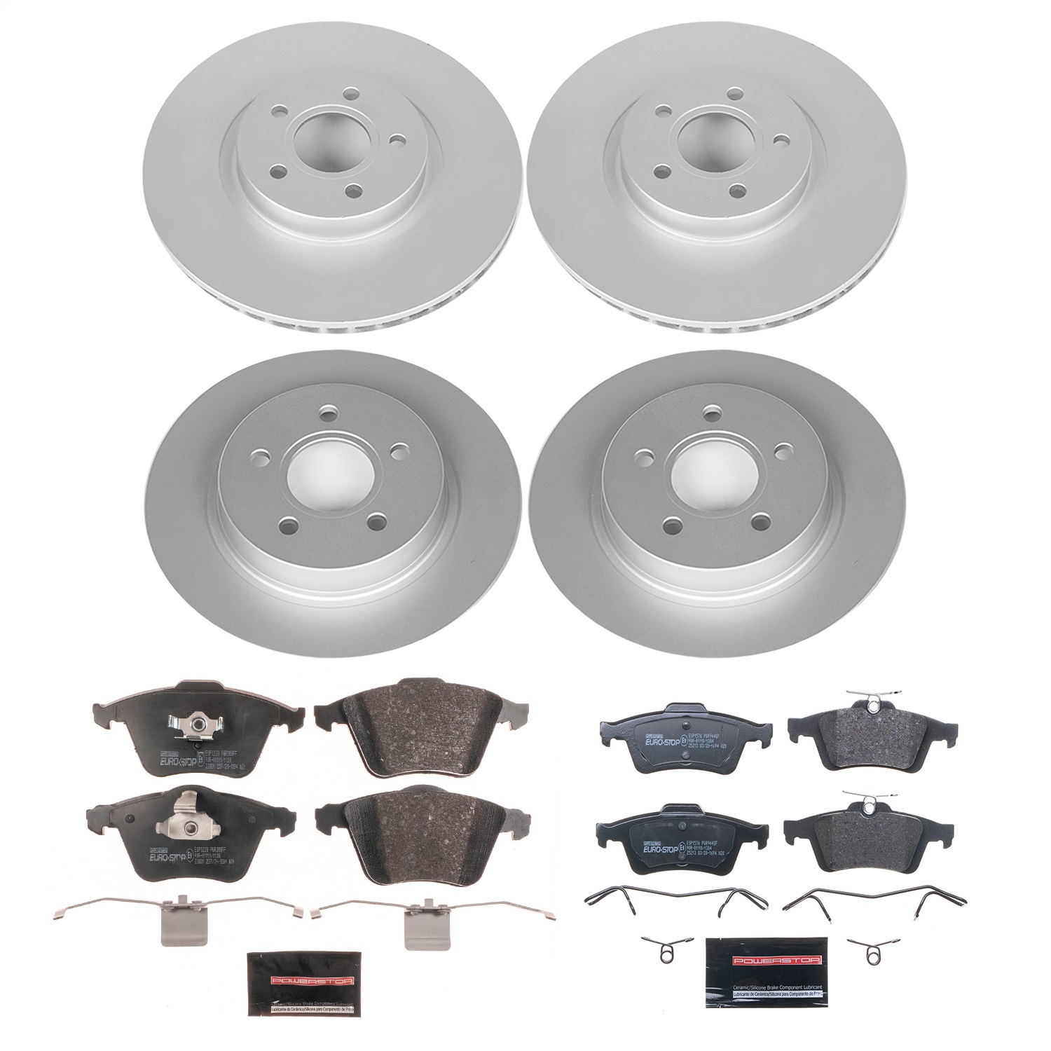 Power Stop - ESK5469 - Front and Rear - Disc Brake Pad and Rotor Kit