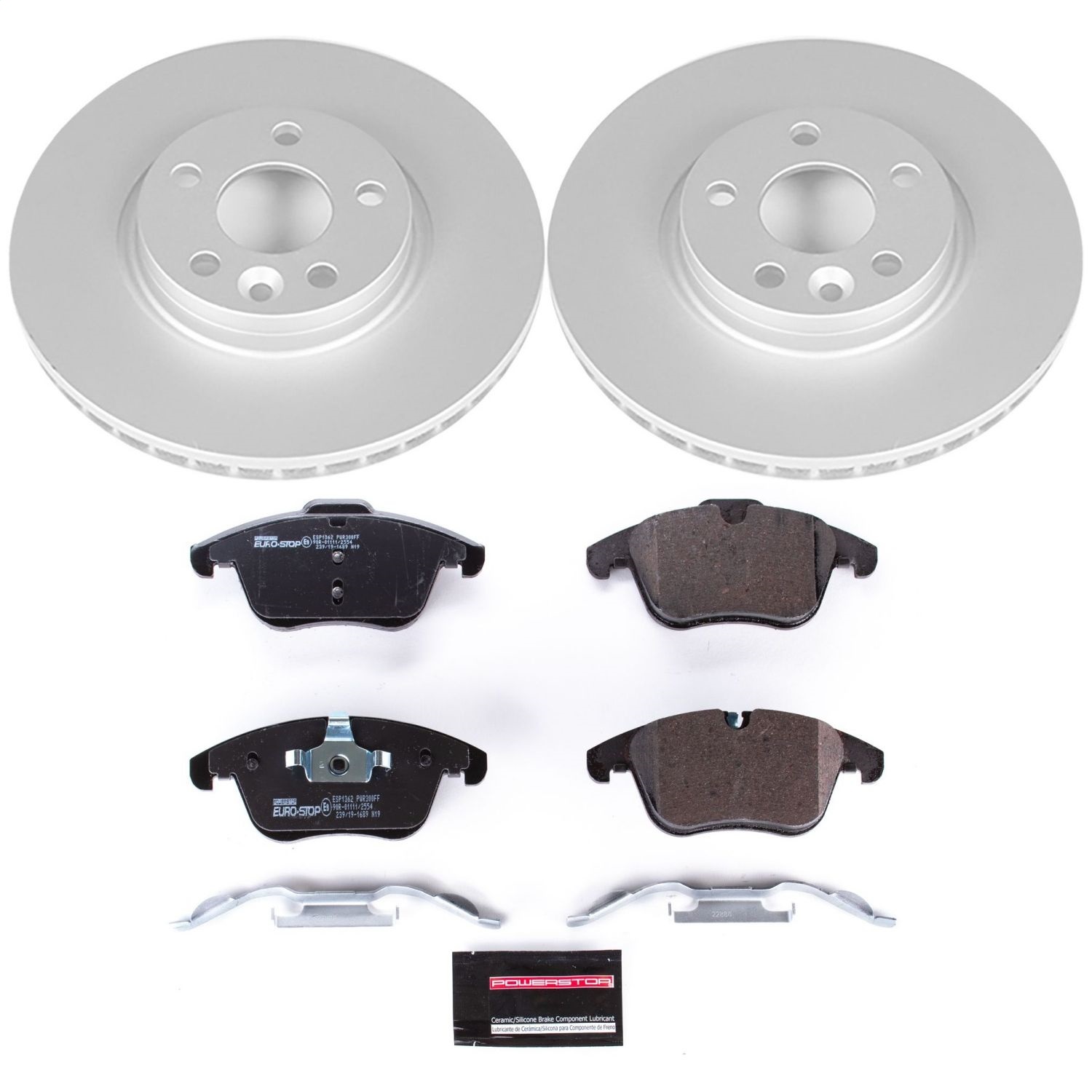 Power Stop - ESK5608 - Front - Disc Brake Pad and Rotor Kit