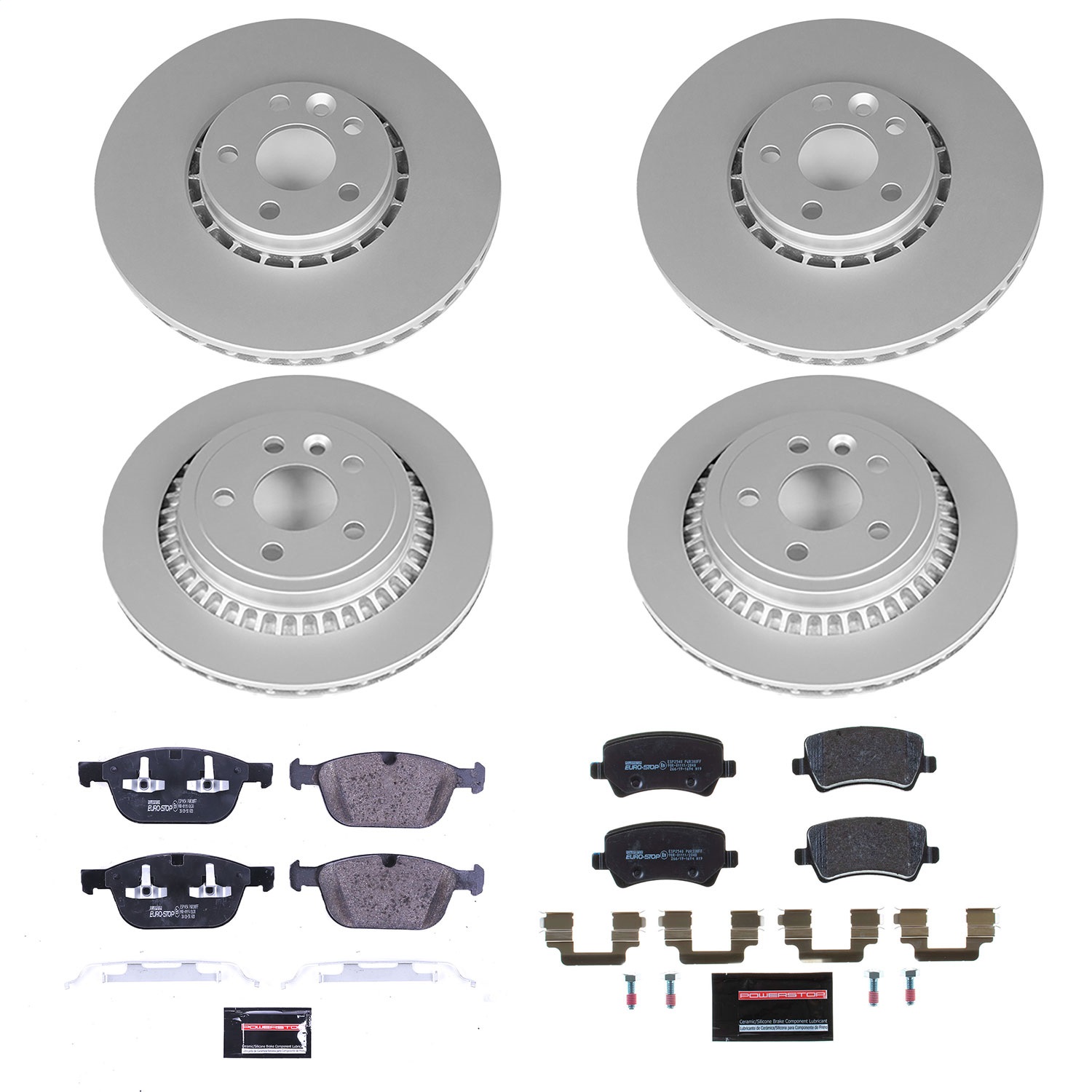 Power Stop - ESK5703 - Front and Rear - Disc Brake Pad and Rotor Kit