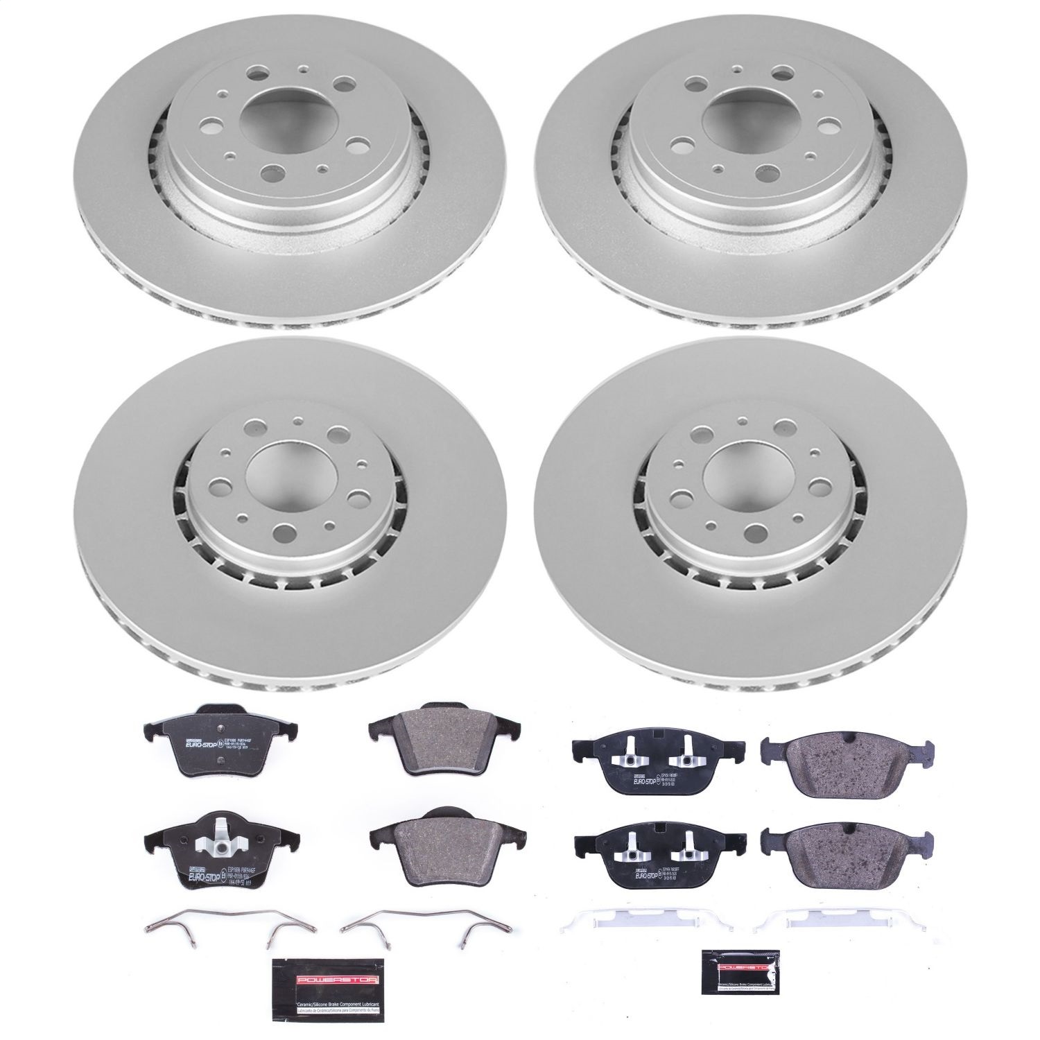 Power Stop - ESK5708 - Front and Rear - Disc Brake Pad and Rotor Kit