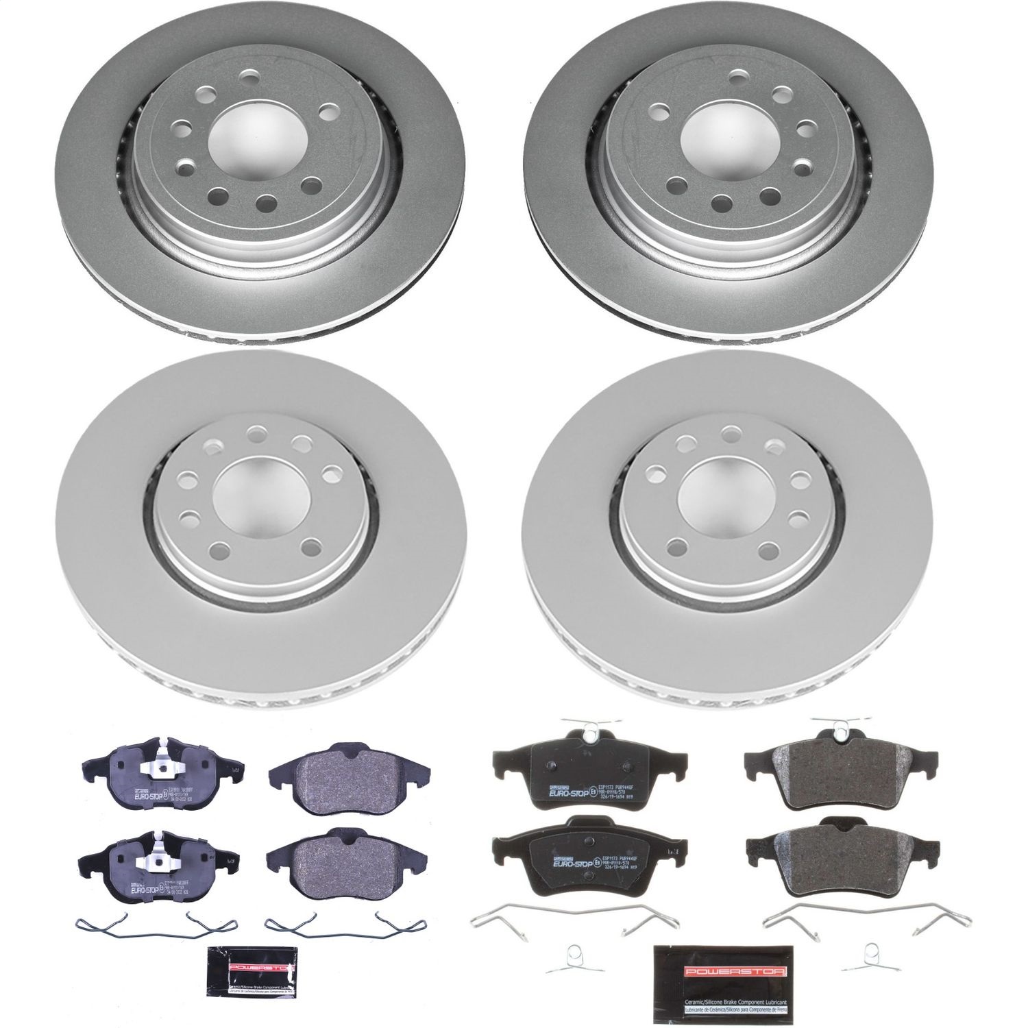 Power Stop - ESK5736 - Front and Rear - Disc Brake Pad and Rotor Kit