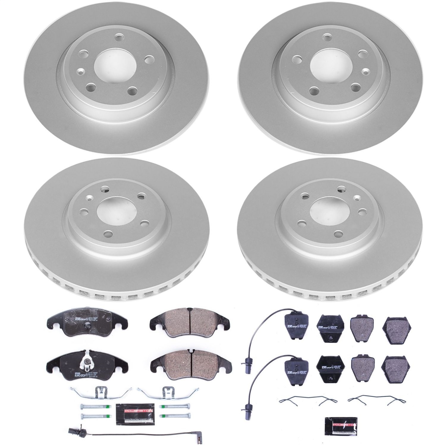 Power Stop - ESK5754 - Front and Rear - Disc Brake Pad and Rotor Kit