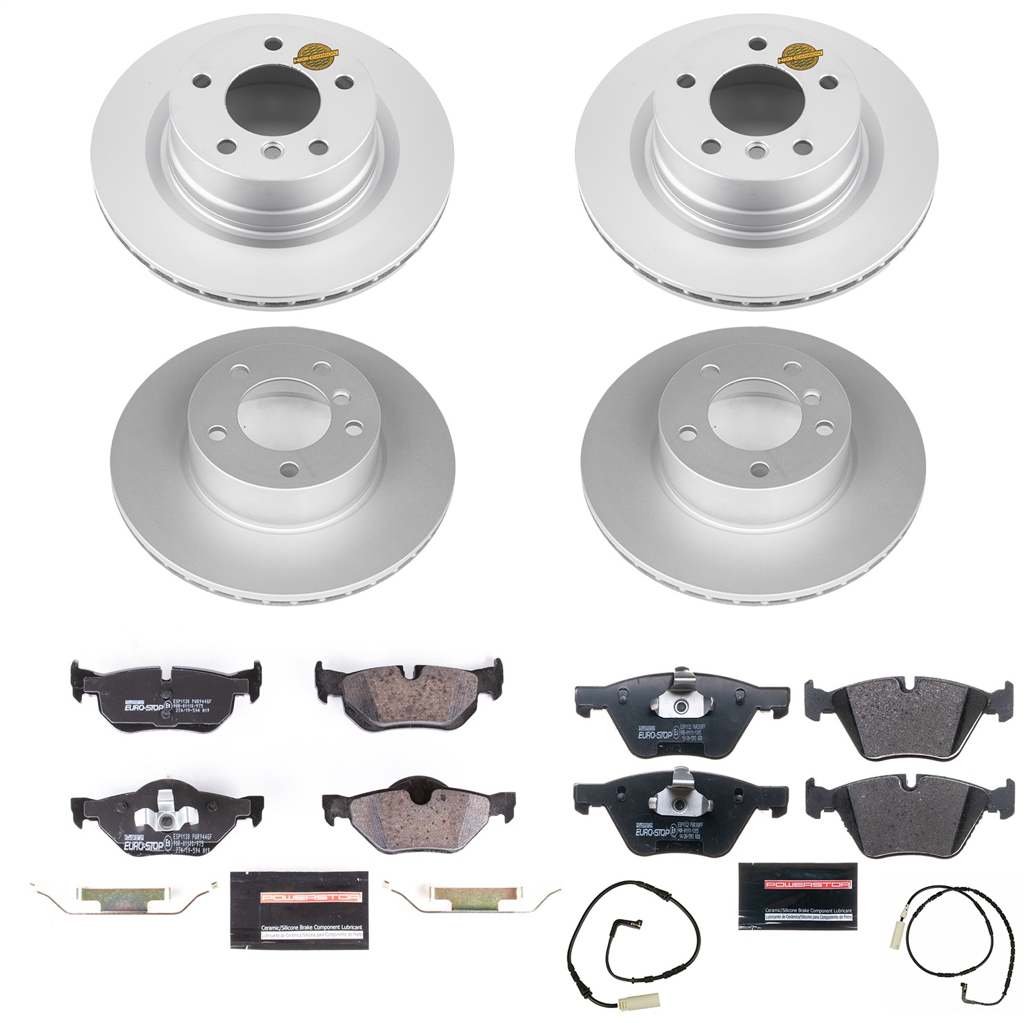 Power Stop - ESK5766 - Front and Rear - Disc Brake Pad and Rotor Kit