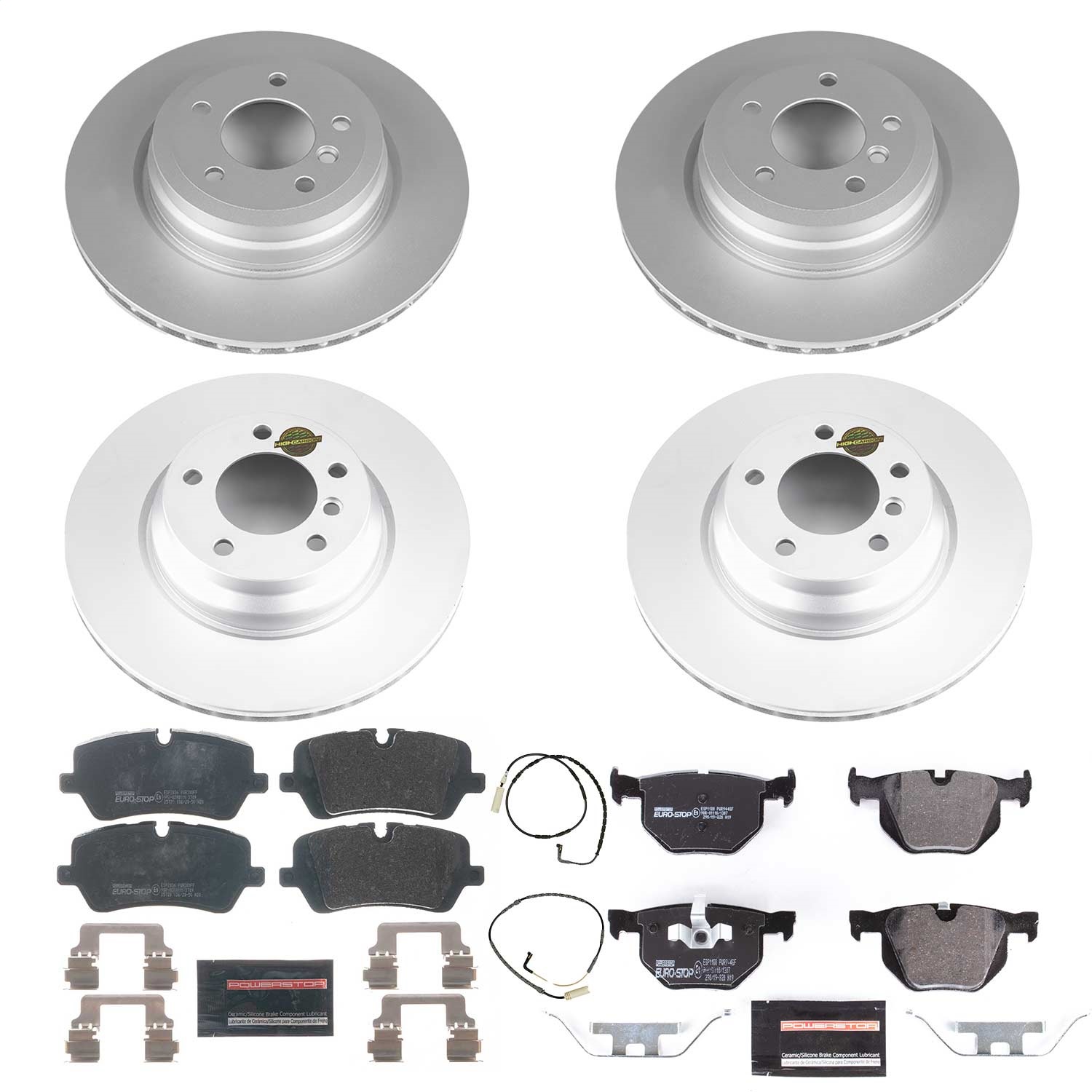 Power Stop - ESK5768 - Front and Rear - Disc Brake Pad and Rotor Kit