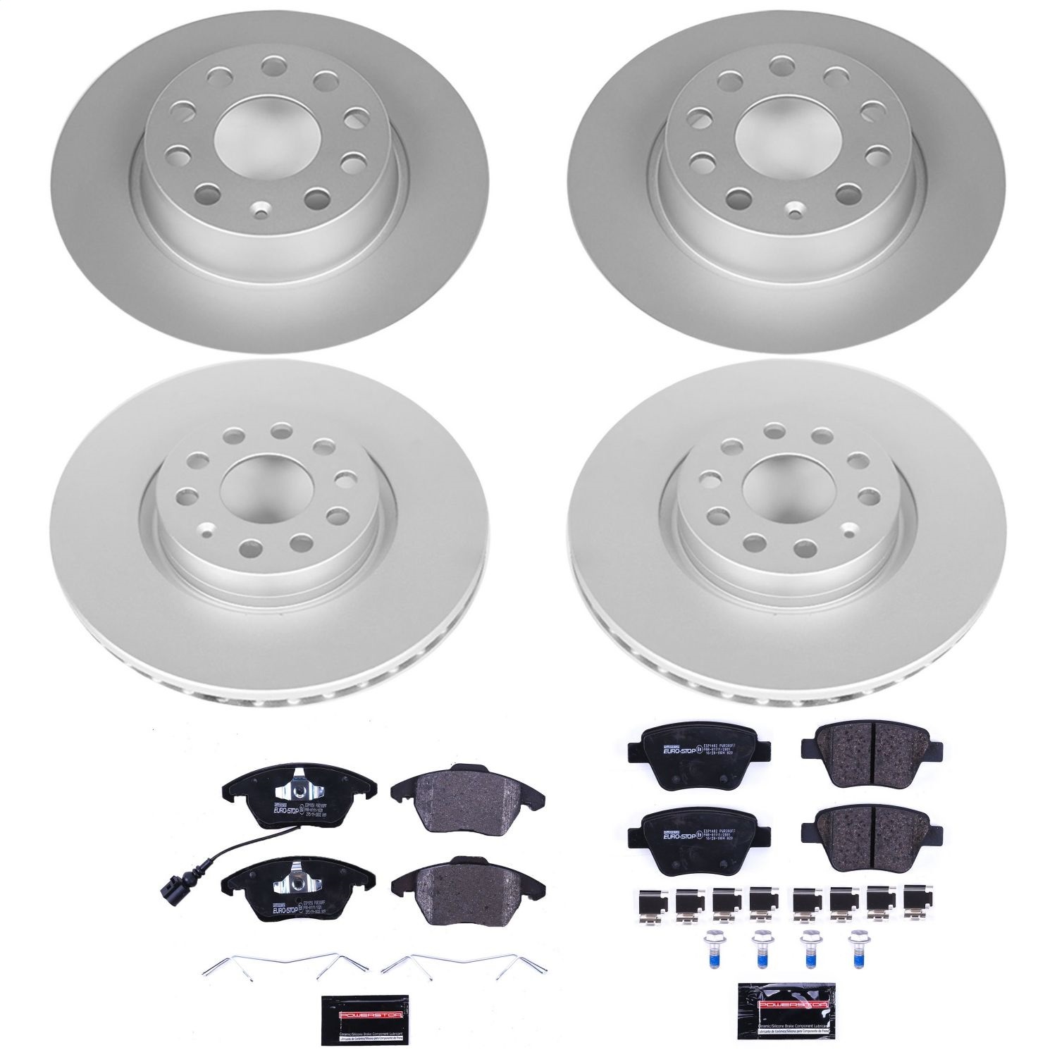 Power Stop - ESK5801 - Front and Rear - Disc Brake Pad and Rotor Kit