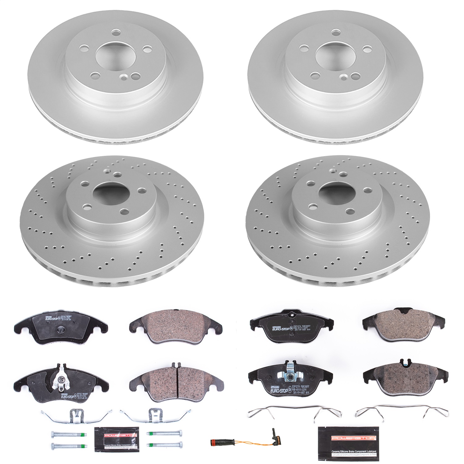 Power Stop - ESK6206 - Front and Rear - Disc Brake Pad and Rotor Kit