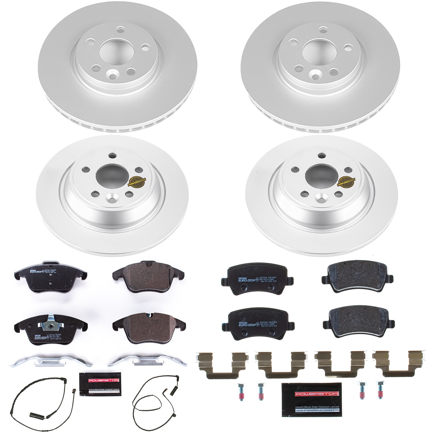 Power Stop - ESK6276 - Front and Rear - Disc Brake Pad and Rotor Kit