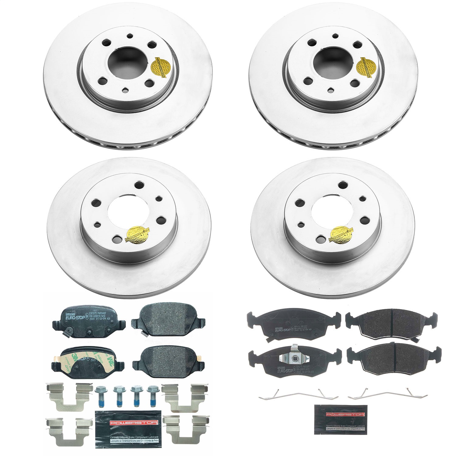 Power Stop - ESK6291 - Front and Rear - Disc Brake Pad and Rotor Kit