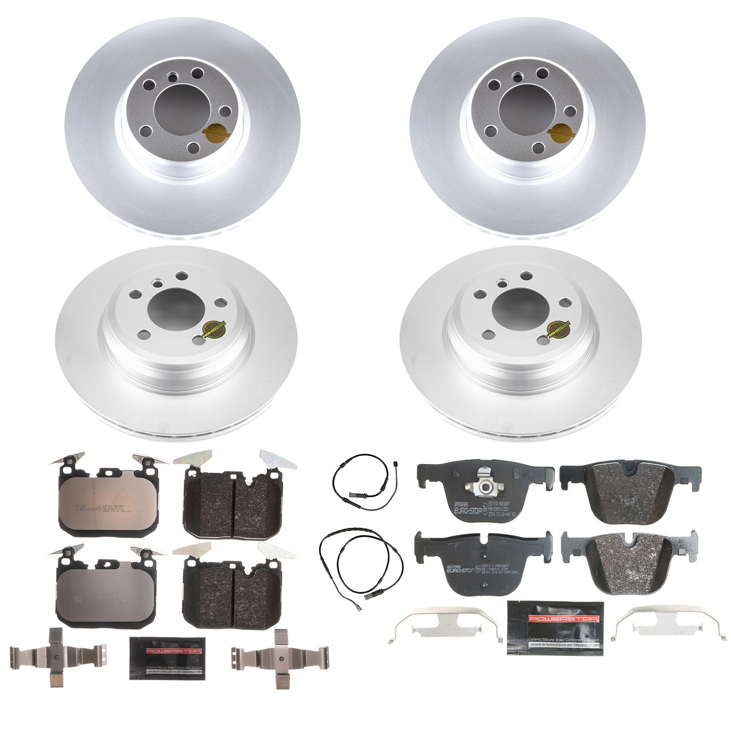 Power Stop - ESK6654 - Front and Rear - Disc Brake Pad and Rotor Kit
