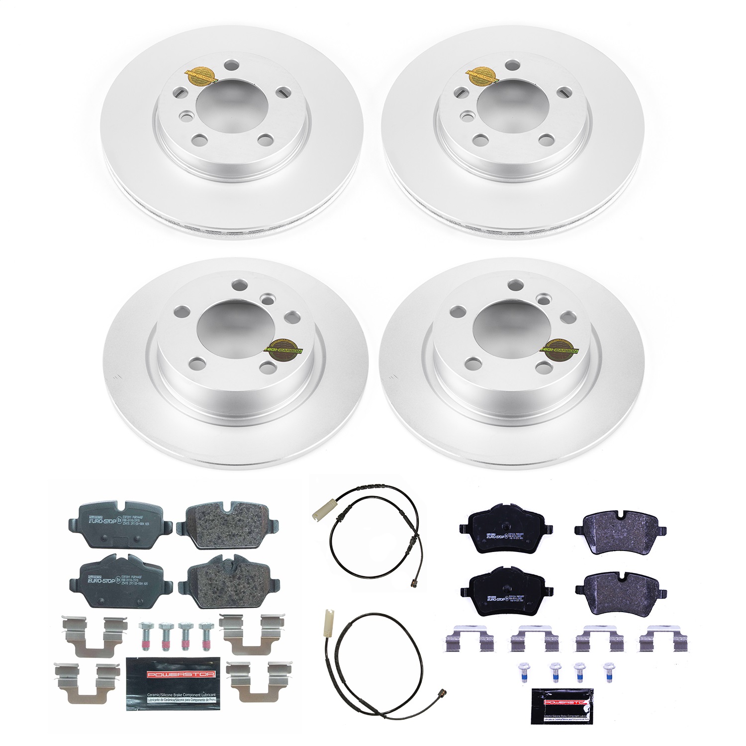 Power Stop - ESK6663 - Front and Rear - Disc Brake Pad and Rotor Kit