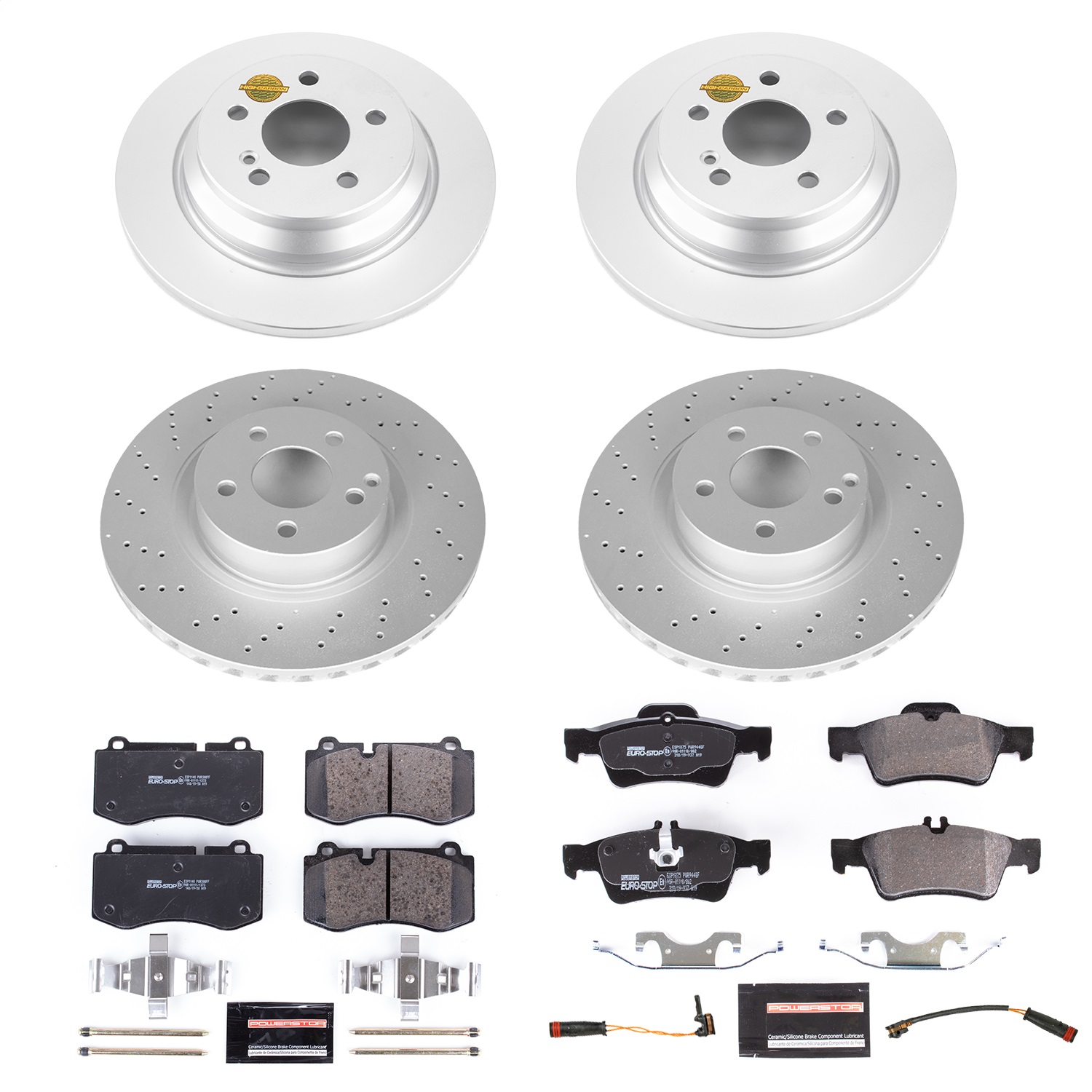 Power Stop - ESK6758 - Front and Rear - Disc Brake Pad and Rotor Kit