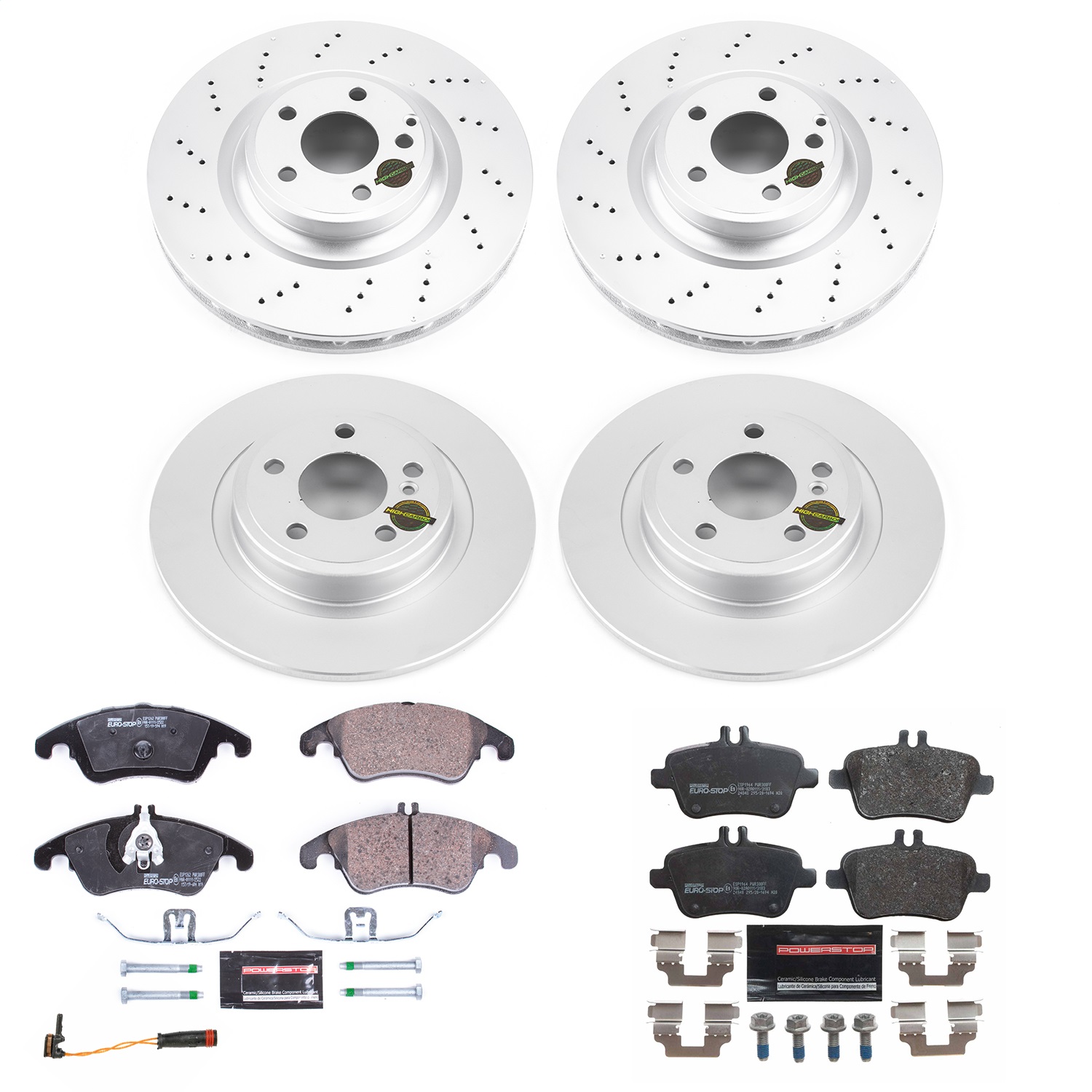 Power Stop - ESK6891 - Front and Rear - Disc Brake Pad and Rotor Kit