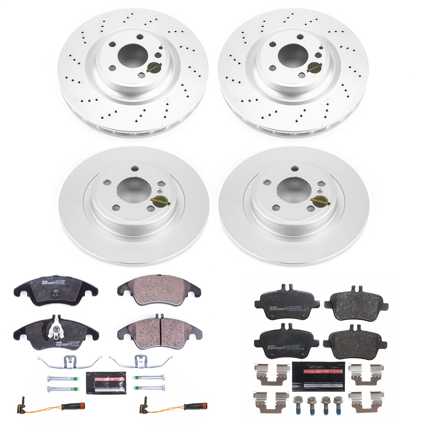 Power Stop - ESK6892 - Front and Rear - Disc Brake Pad and Rotor Kit