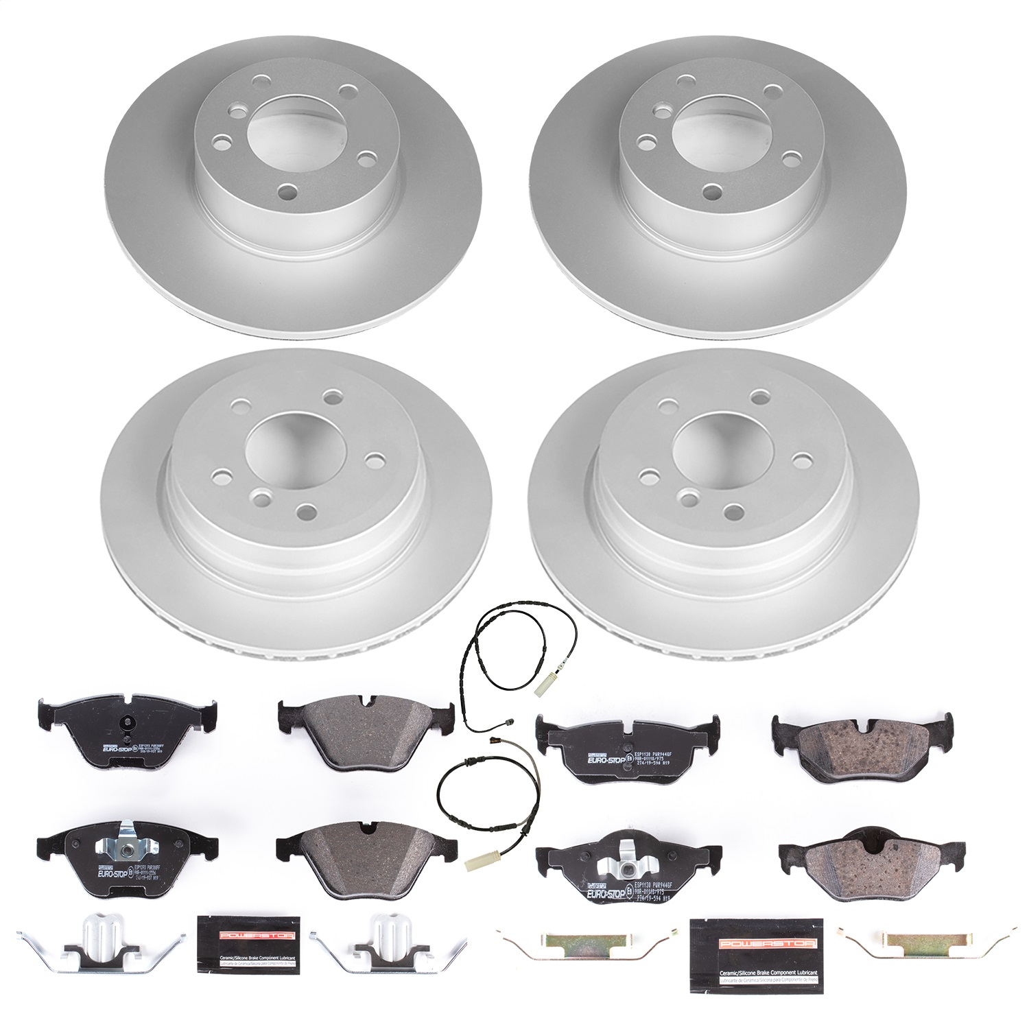 Power Stop - ESK7024 - Front and Rear - Disc Brake Pad and Rotor Kit