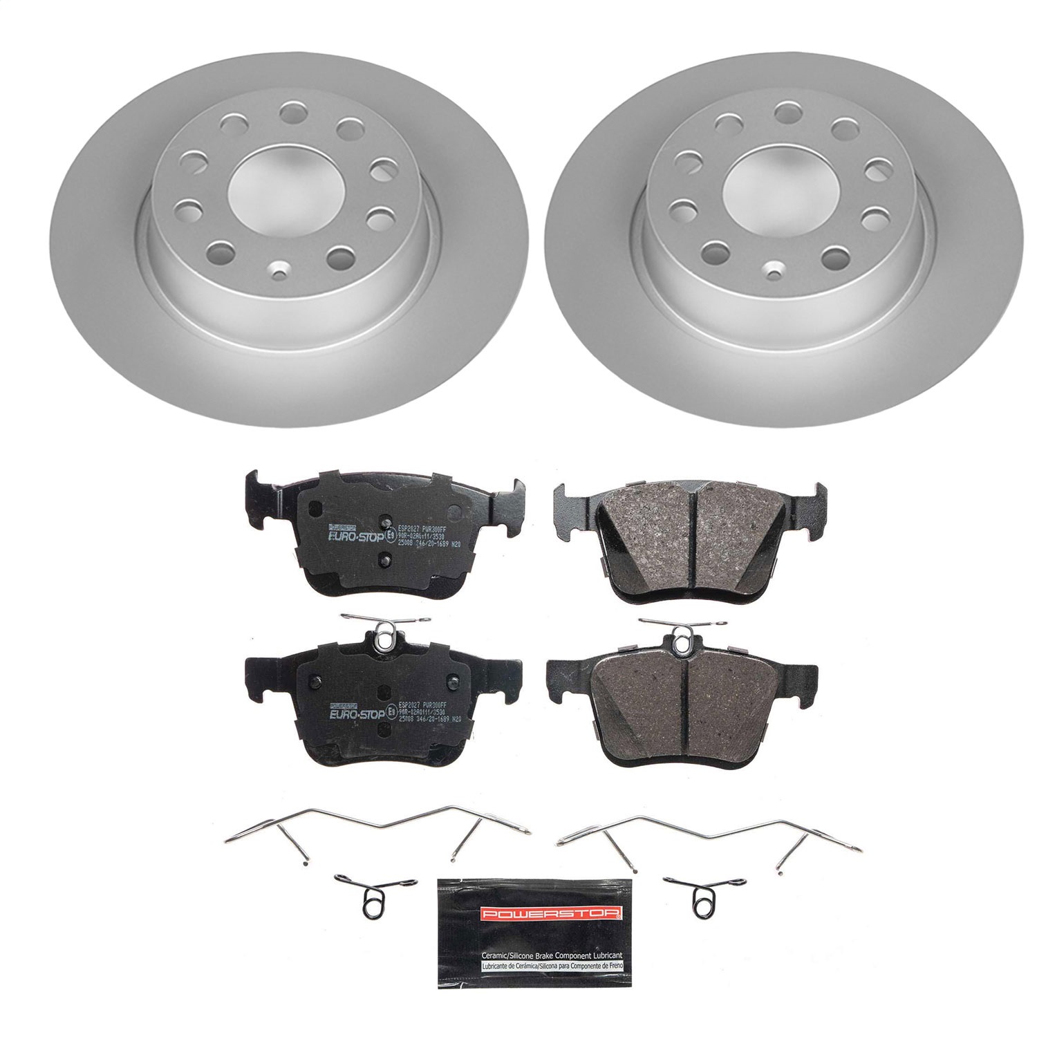 Power Stop - ESK7093 - Rear - Disc Brake Pad and Rotor Kit